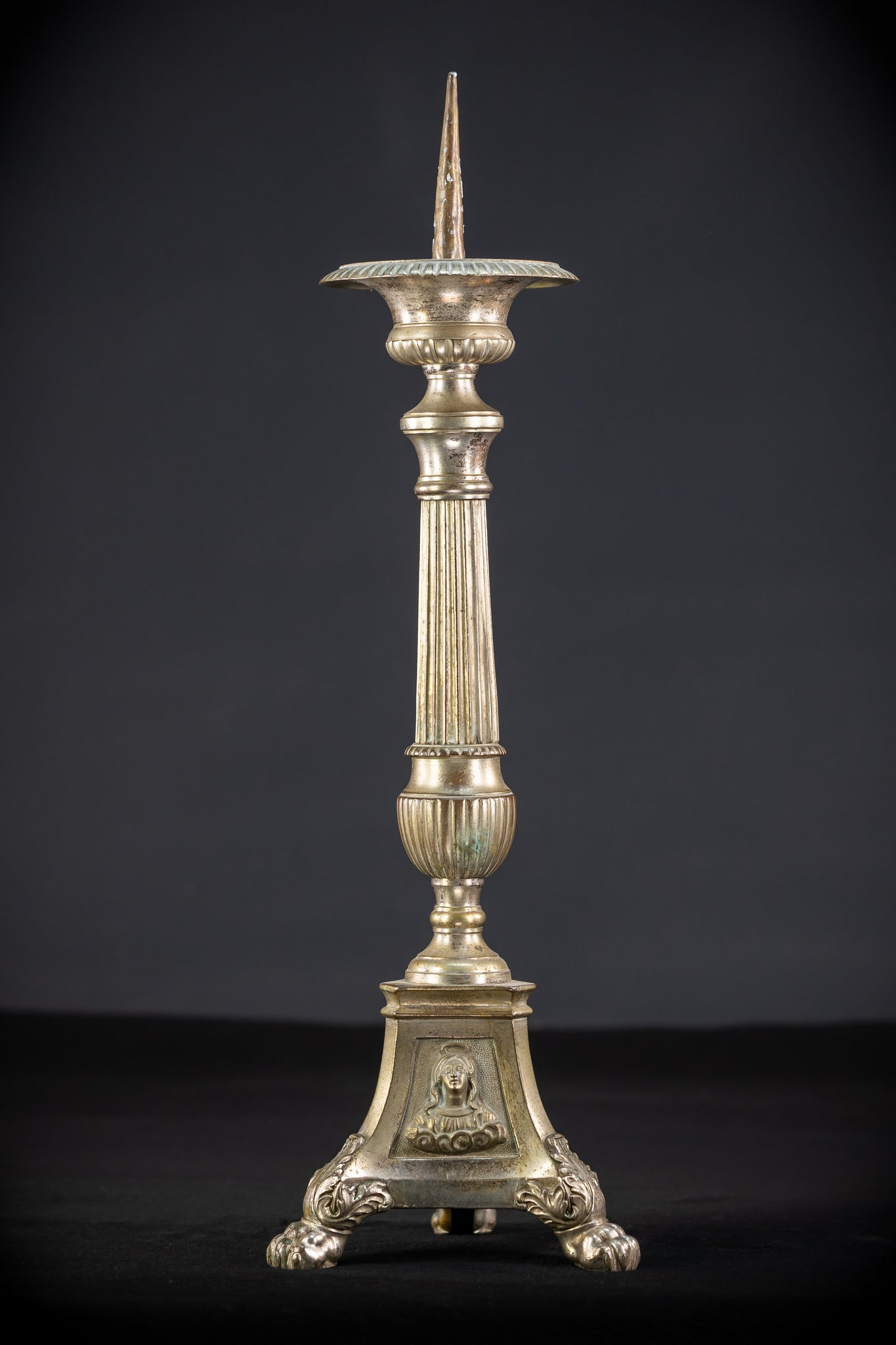 Pair of Candlesticks | French Bronze | 1800s Antique | 19.7 inches / 50 cm