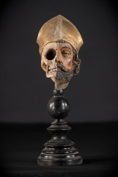 Memento Mori Wood Carving | Italian 1700s Antique