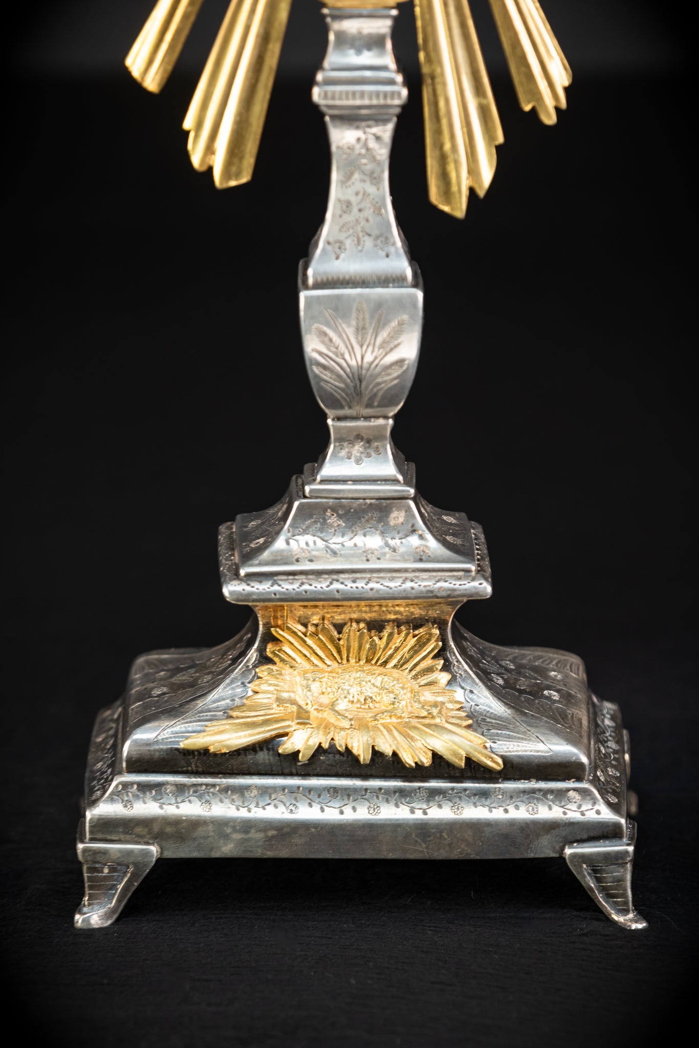 Monstrance Gilt | French Solar Ostensory | 1800s Antique  | 18.9” / 48 cm