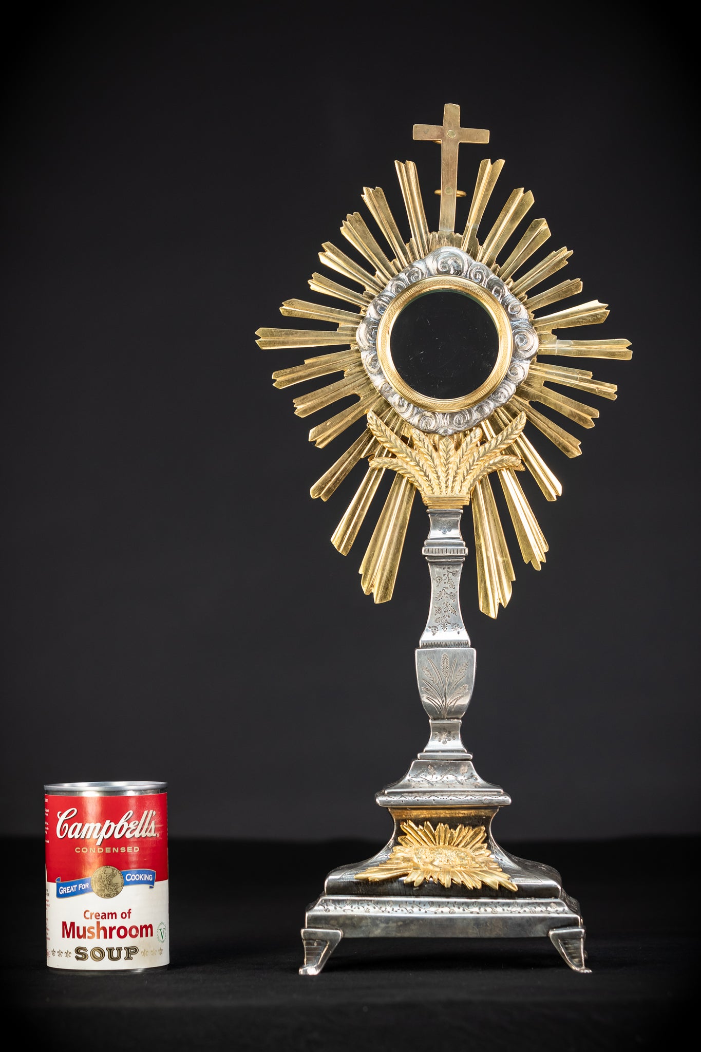 Monstrance Gilt | French Solar Ostensory | 1800s Antique  | 18.9” / 48 cm