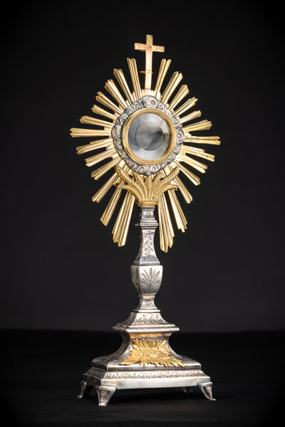 Monstrance Gilt | French Solar Ostensory | 1800s Antique  | 18.9” / 48 cm