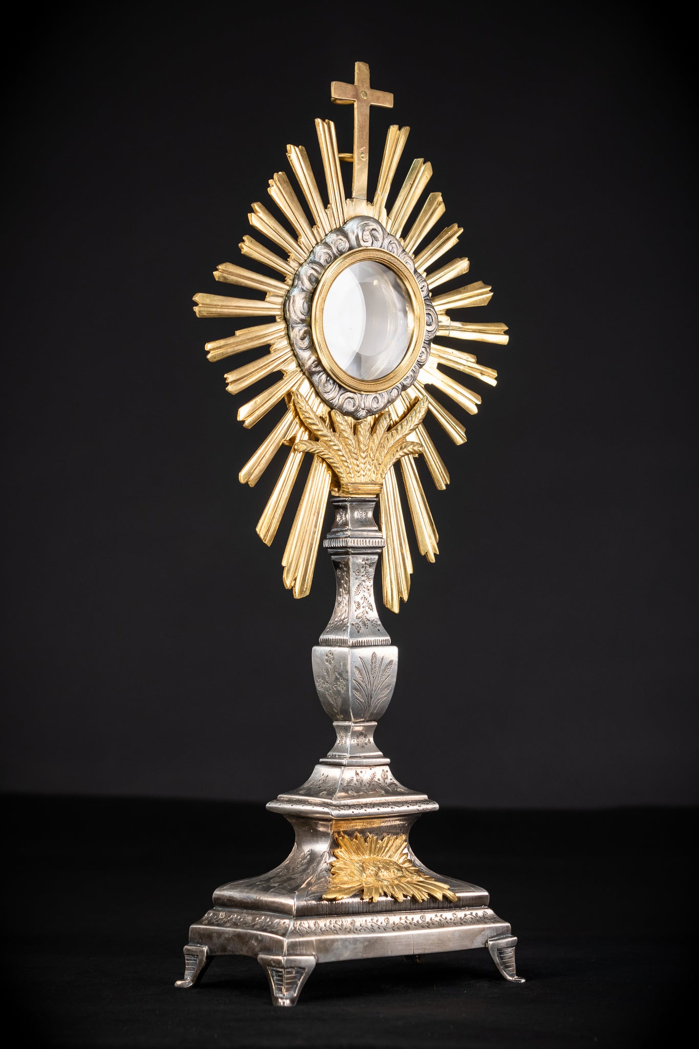 Monstrance Gilt | French Solar Ostensory | 1800s Antique  | 18.9” / 48 cm