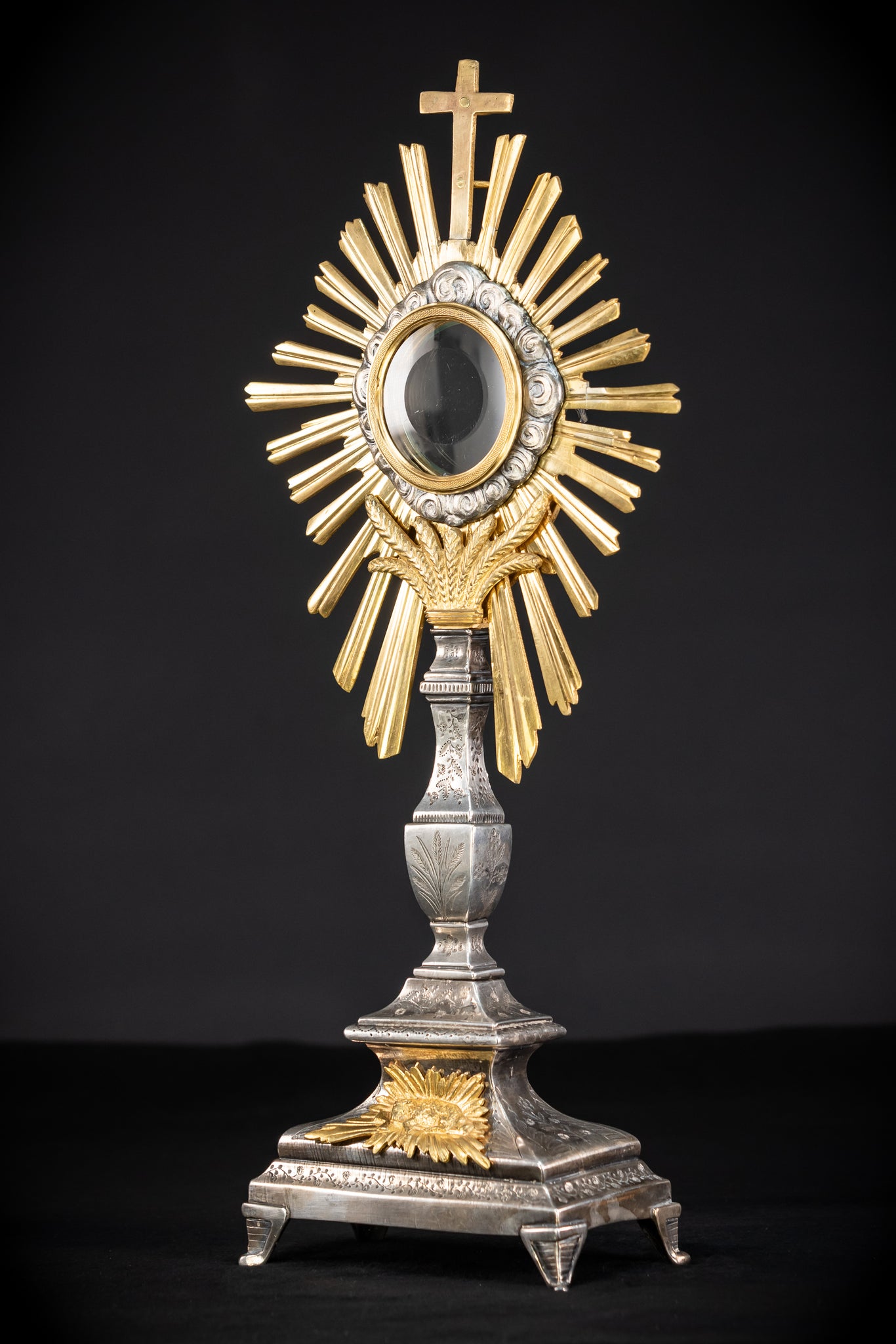 Monstrance Gilt | French Solar Ostensory | 1800s Antique  | 18.9” / 48 cm