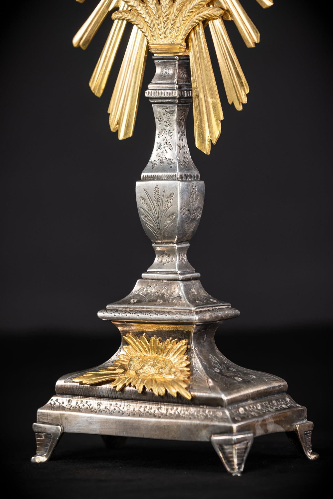 Monstrance Gilt | French Solar Ostensory | 1800s Antique  | 18.9” / 48 cm