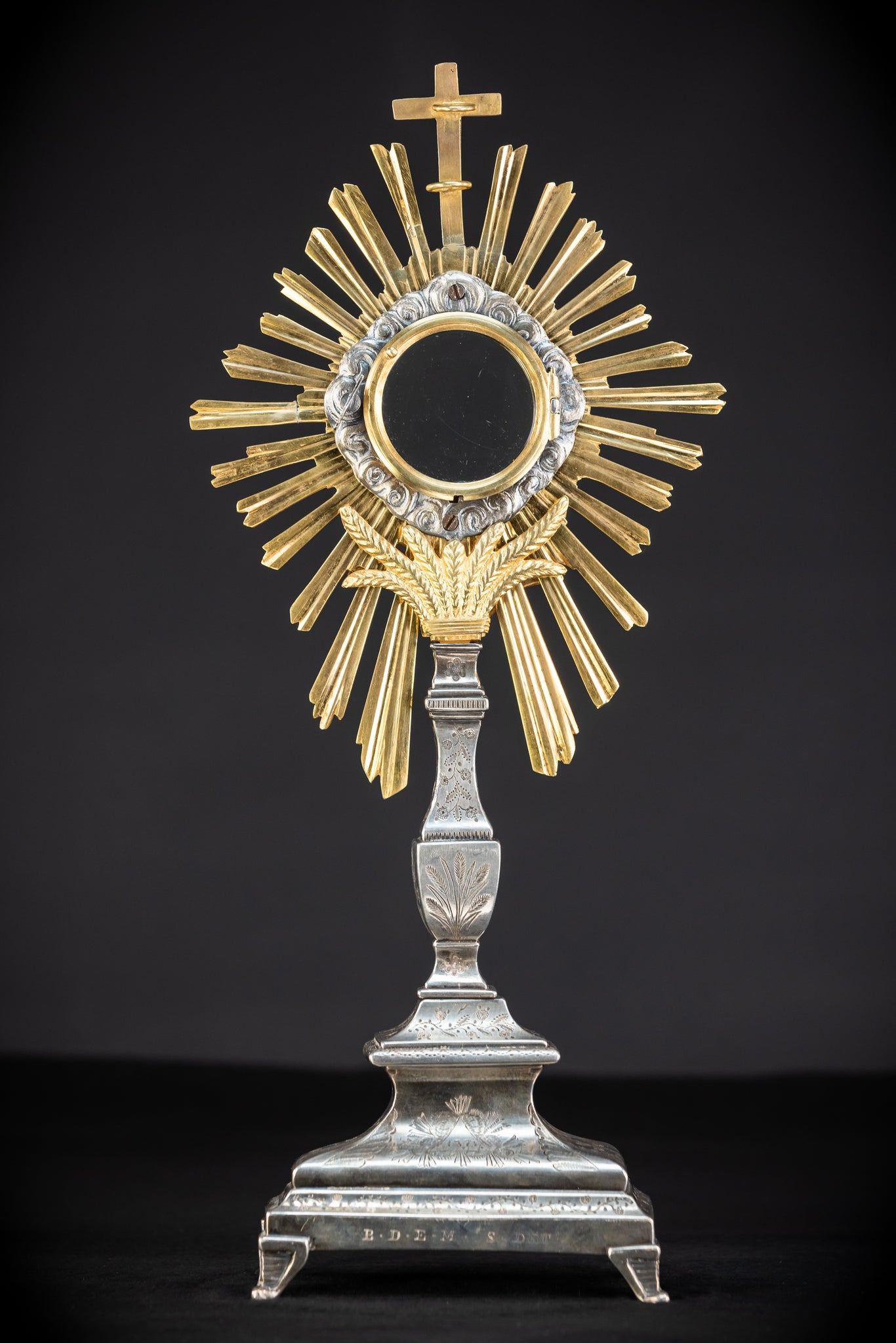 Monstrance Gilt | French Solar Ostensory | 1800s Antique  | 18.9” / 48 cm