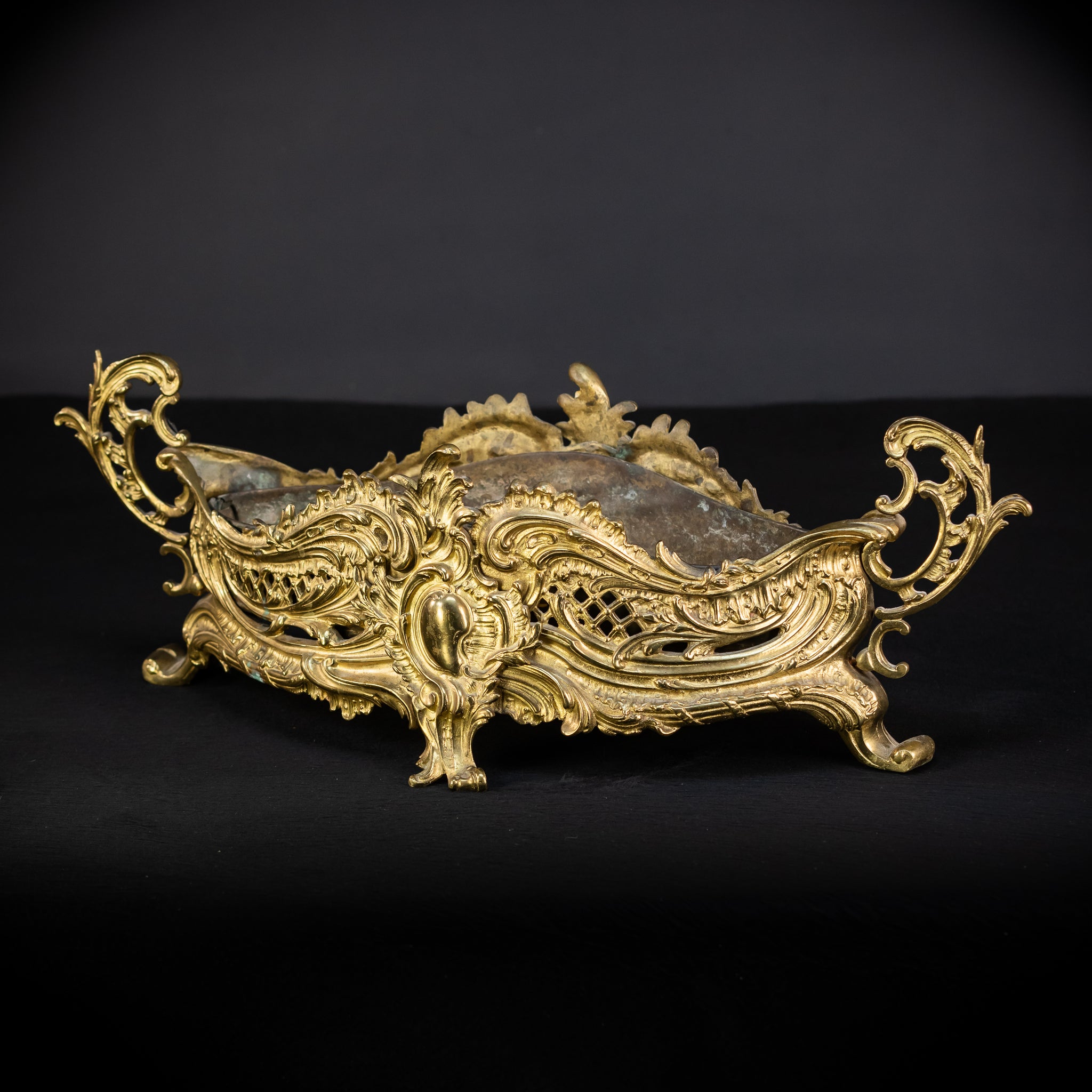 Jardiniere Bronze Antique | French Baroque 1800s | 22.8” / 58 cm