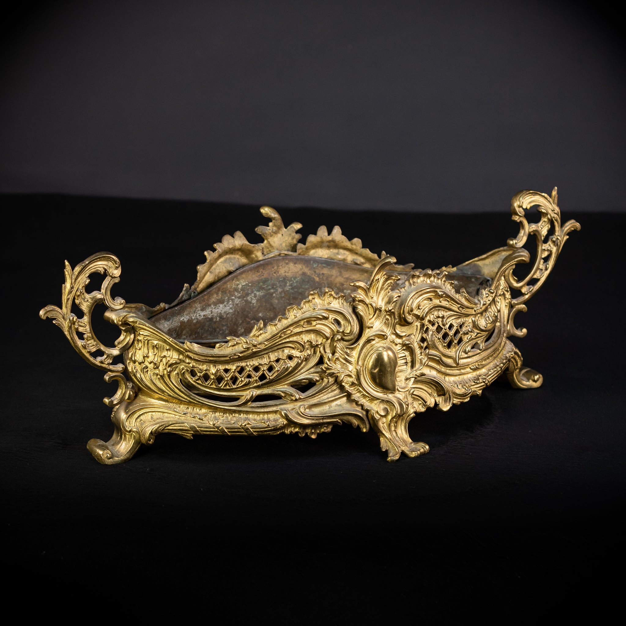 Jardiniere Bronze Antique | French Baroque 1800s | 22.8” / 58 cm