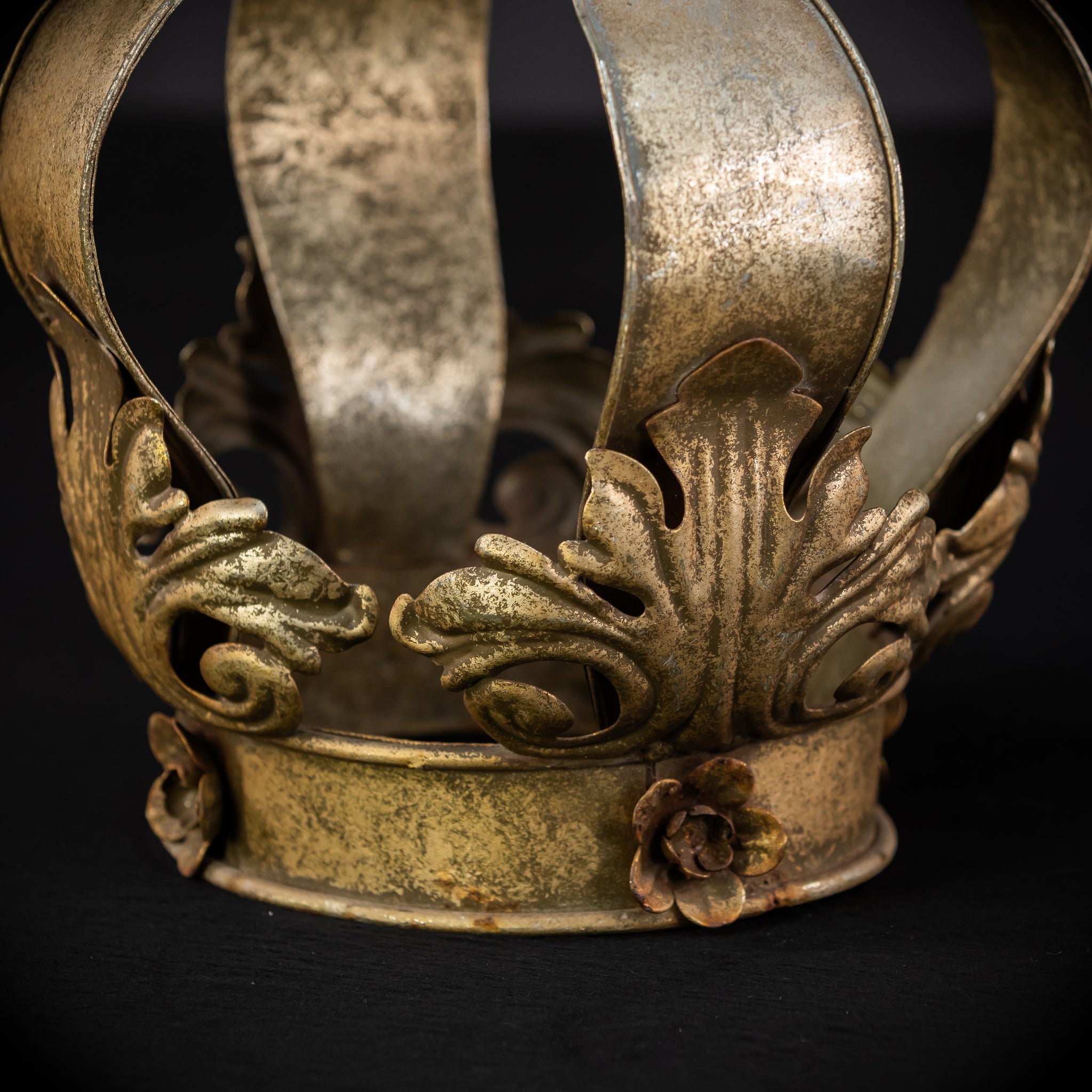 Head Crown Brass Madonna | Antique 1800s | 11.6”