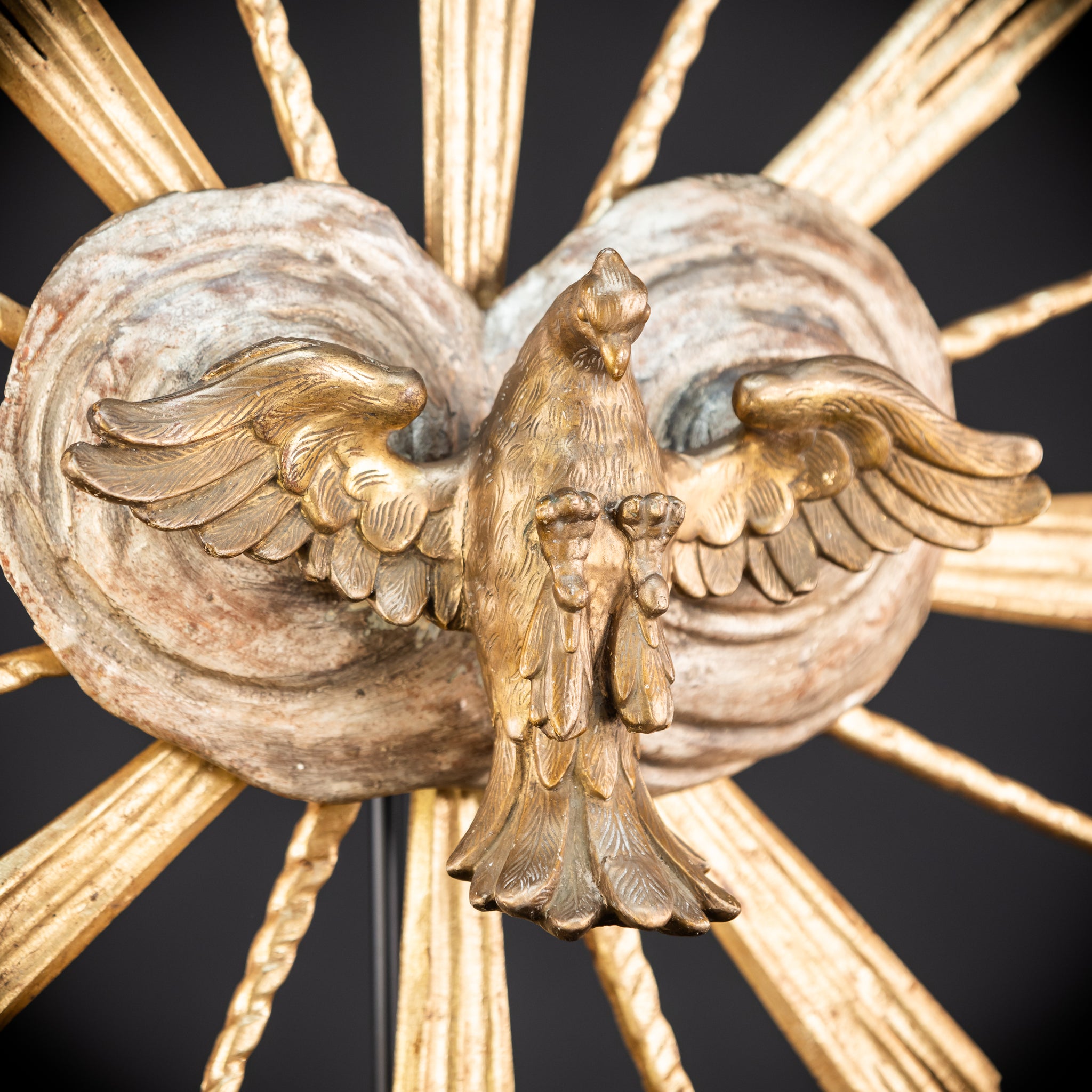 God The Holy Spirit Sculpture | 1700s Antique | 22" / 56 cm