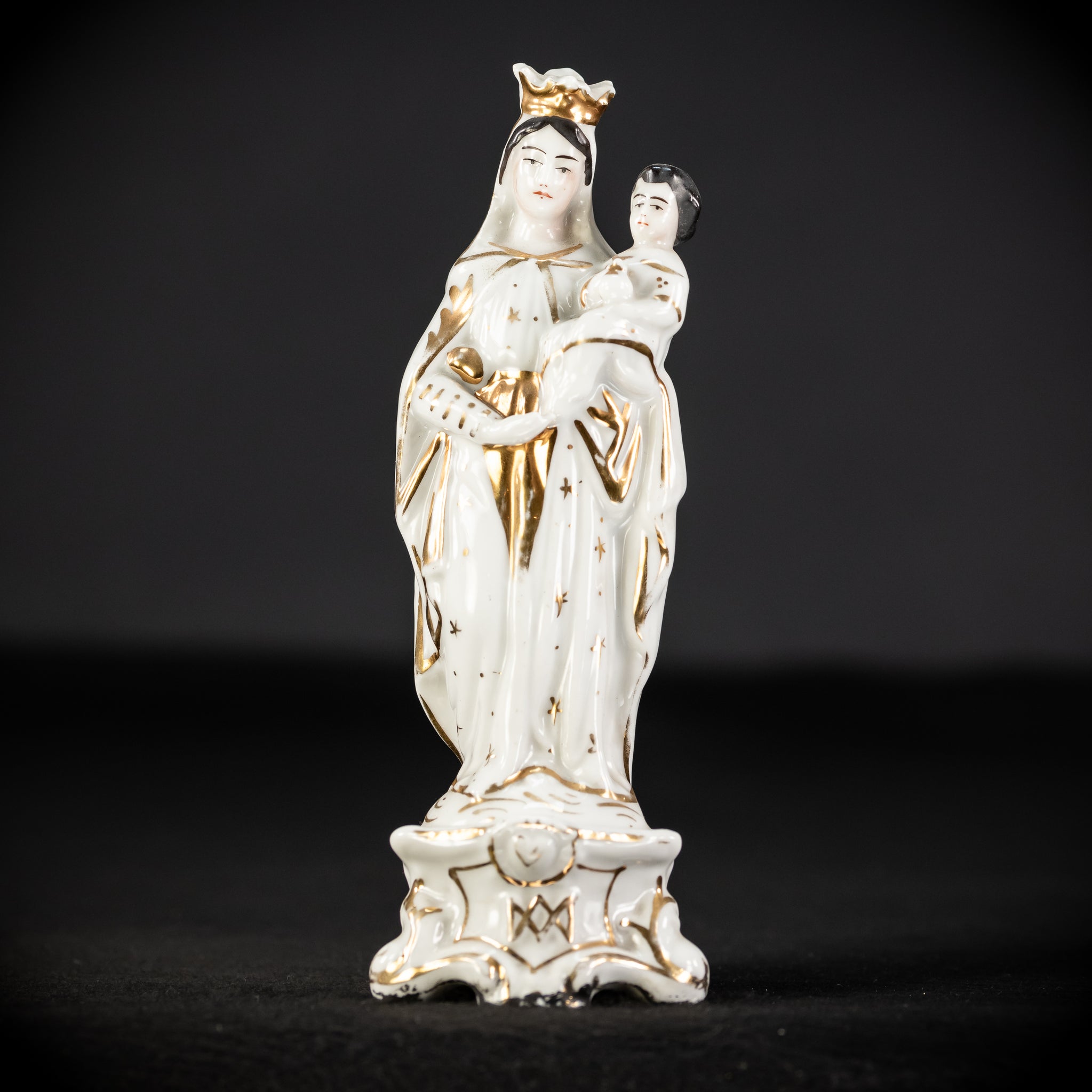 Virgin Mary Porcelain Statue |  Antique