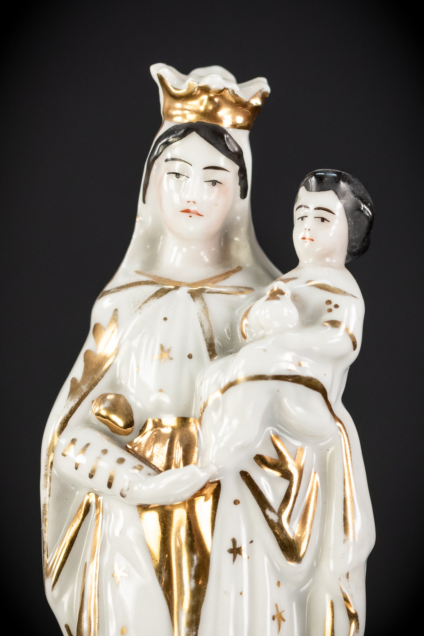 Virgin Mary Porcelain Statue |  Antique