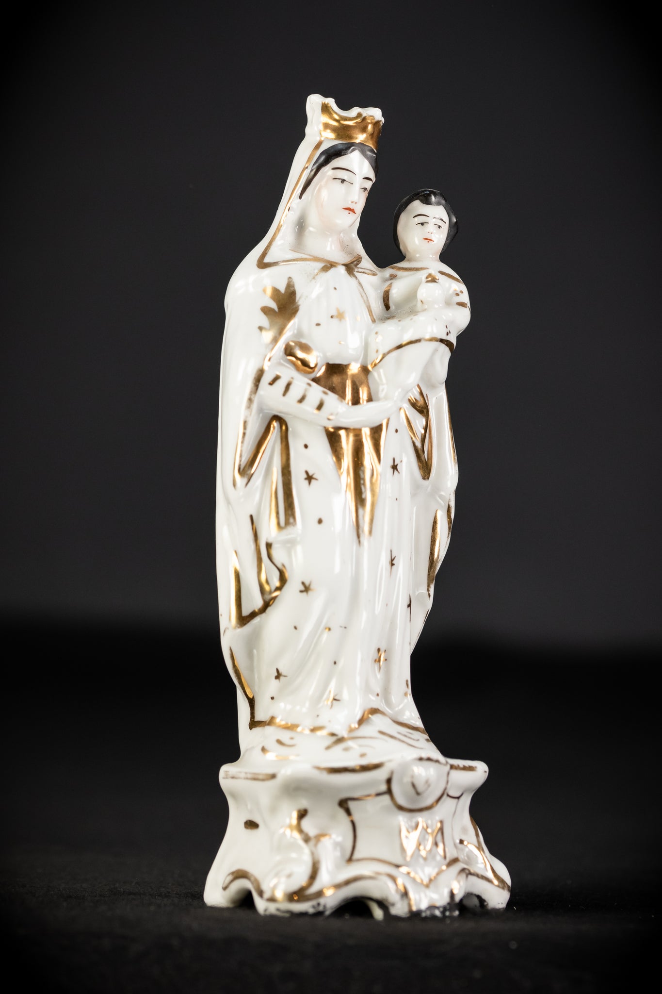 Virgin Mary Porcelain Statue |  Antique