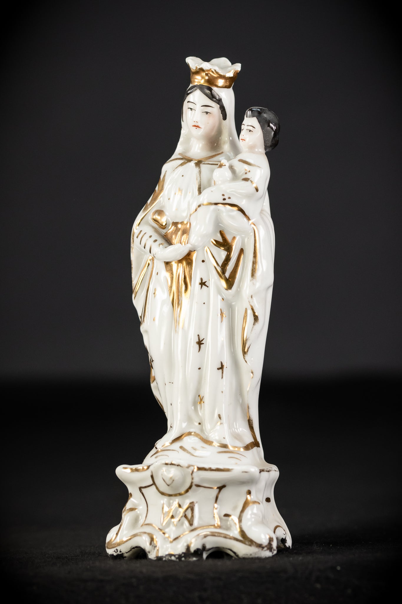 Virgin Mary Porcelain Statue |  Antique