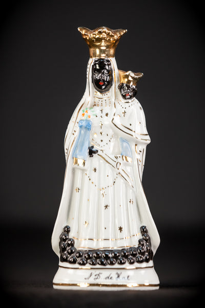 Black Madonna Porcelain Statue |  Antique 6.7" / 17 cm