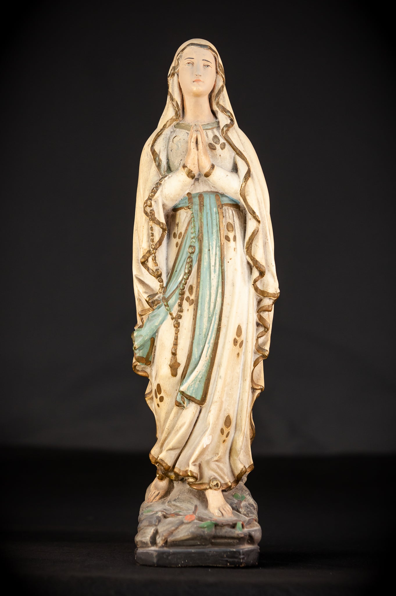 Our Lady of Lourdes Plaster Figure 16.3"