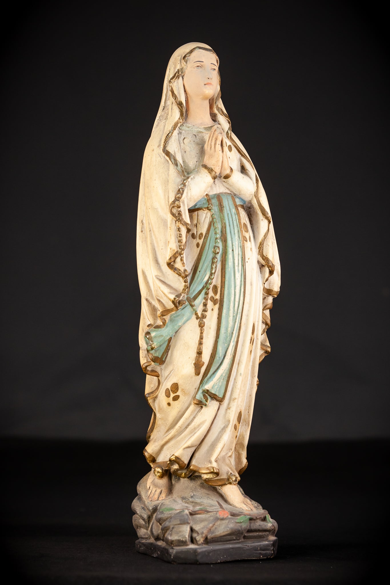 Our Lady of Lourdes Plaster Figure 16.3"