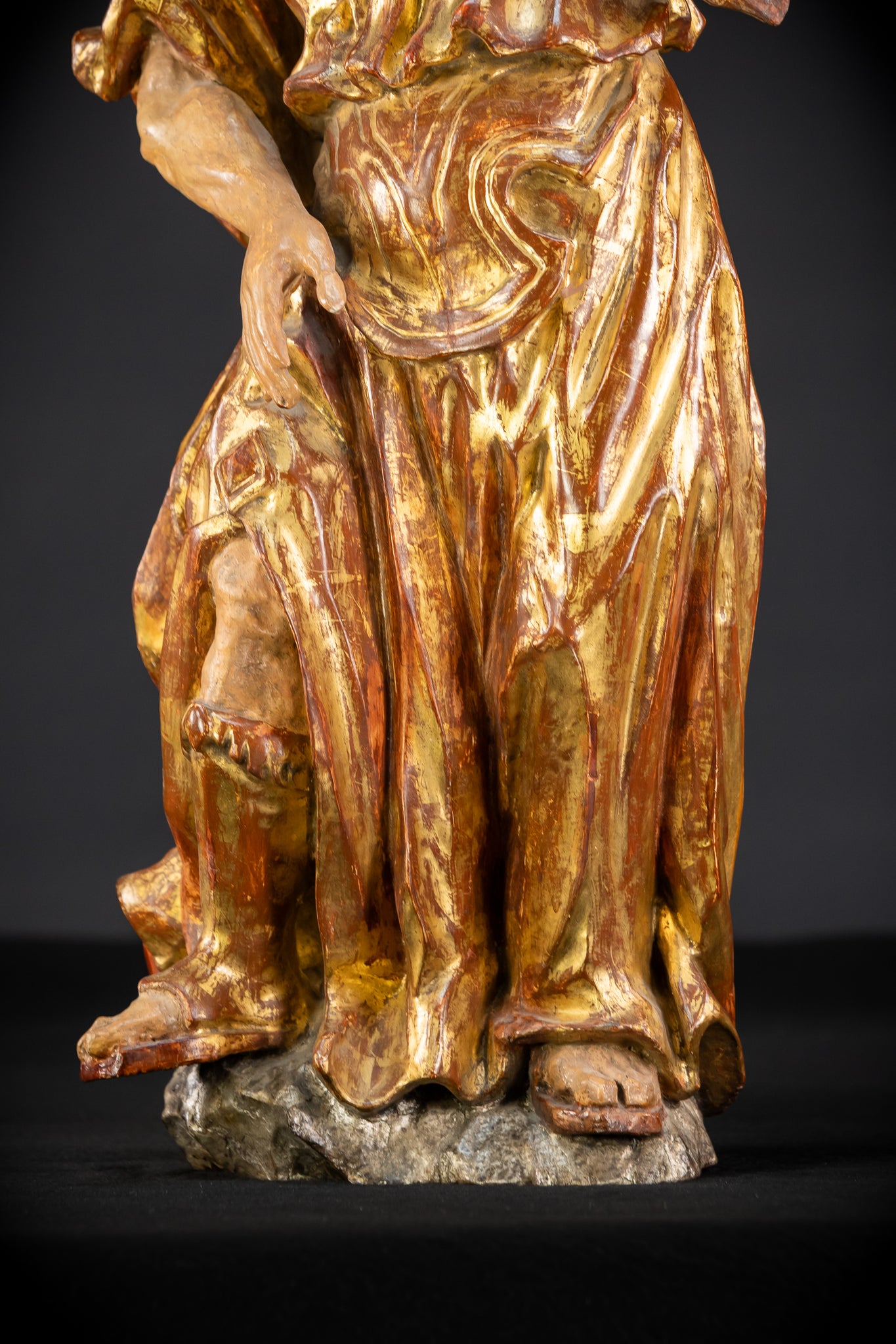 St Michael The Archangel Wood Carving | 1700s Antique | 20.8" / 58.5 cm