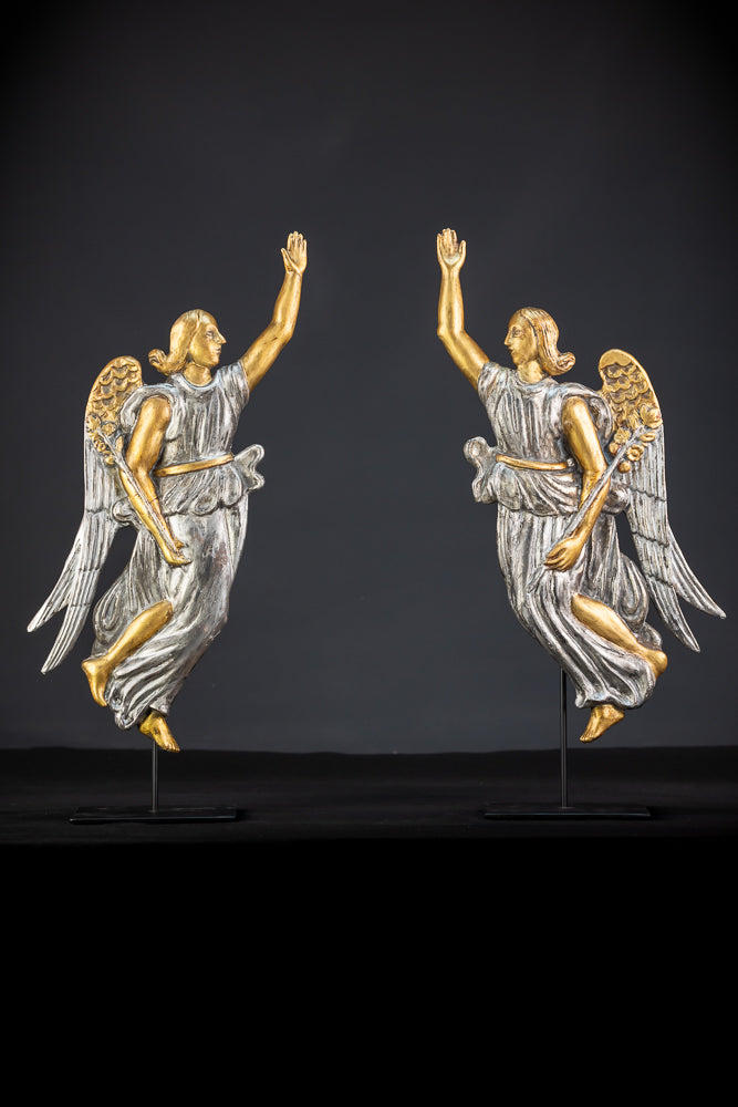 Pair Angel Sculptures |  18.5" / 47 cm 