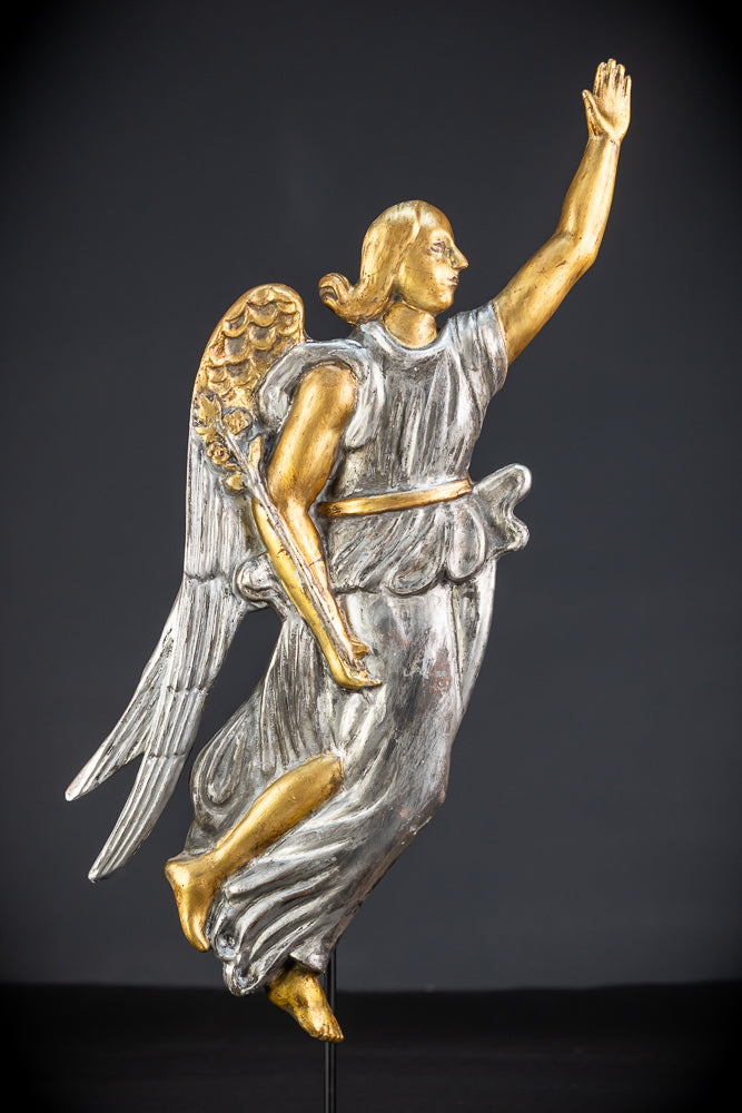 Pair Angel Sculptures | 1800s Antique | 18.5" / 47 cm