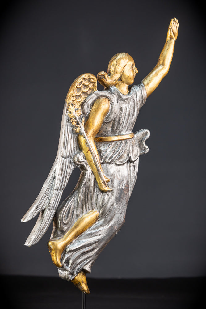 Pair Angel Sculptures | 1800s Antique | 18.5" / 47 cm