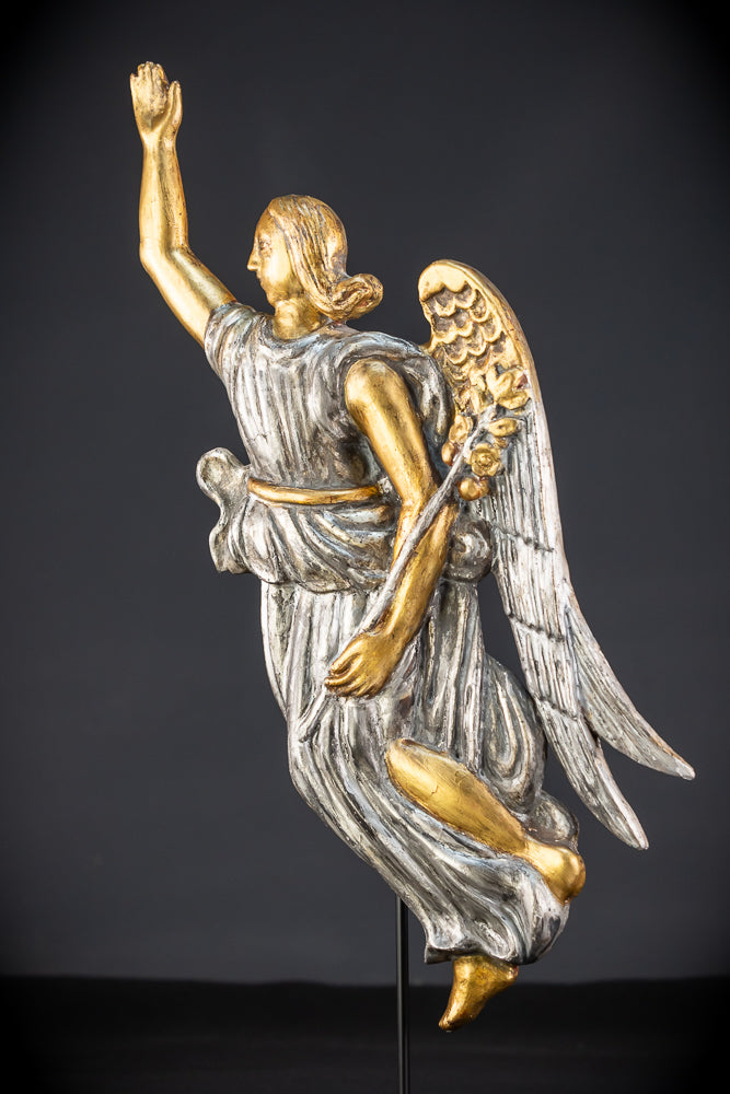 Pair Angel Sculptures | 1800s Antique | 18.5" / 47 cm