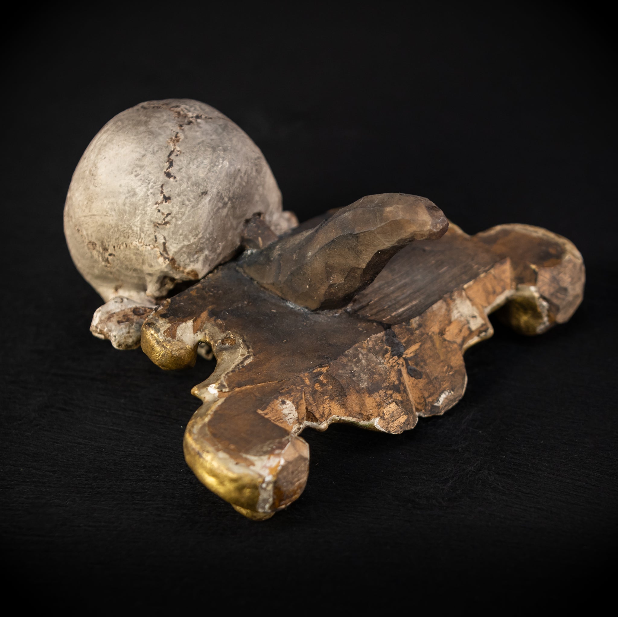 Memento Mori | Antique 1700s Wooden | 6.9"