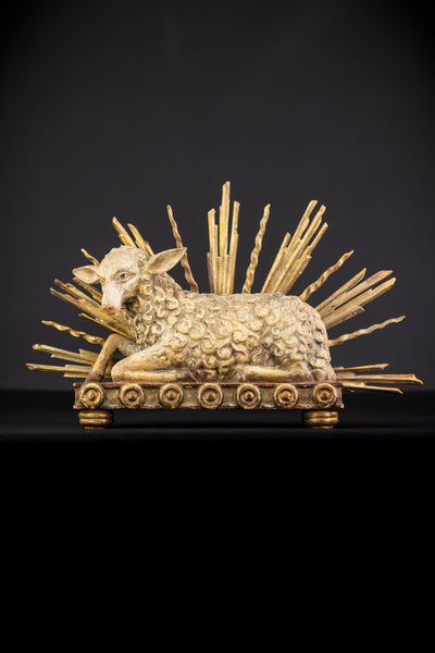 Lamb of God | Antique 1700s Agnus Dei | 16.9" / 43 cm