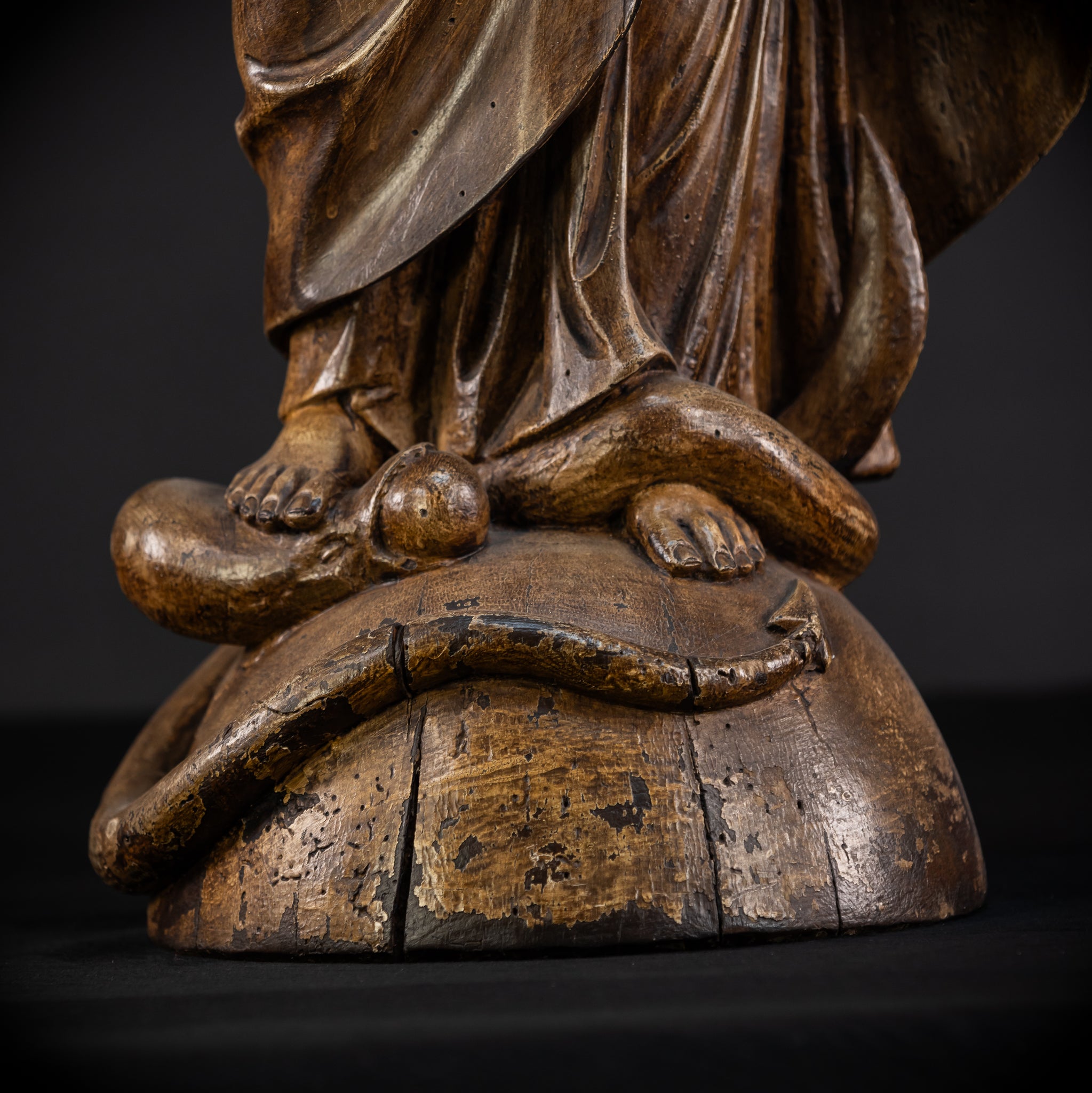 Virgin Mary Wooden Statue | 1700s Antique | 35” / 89 cm