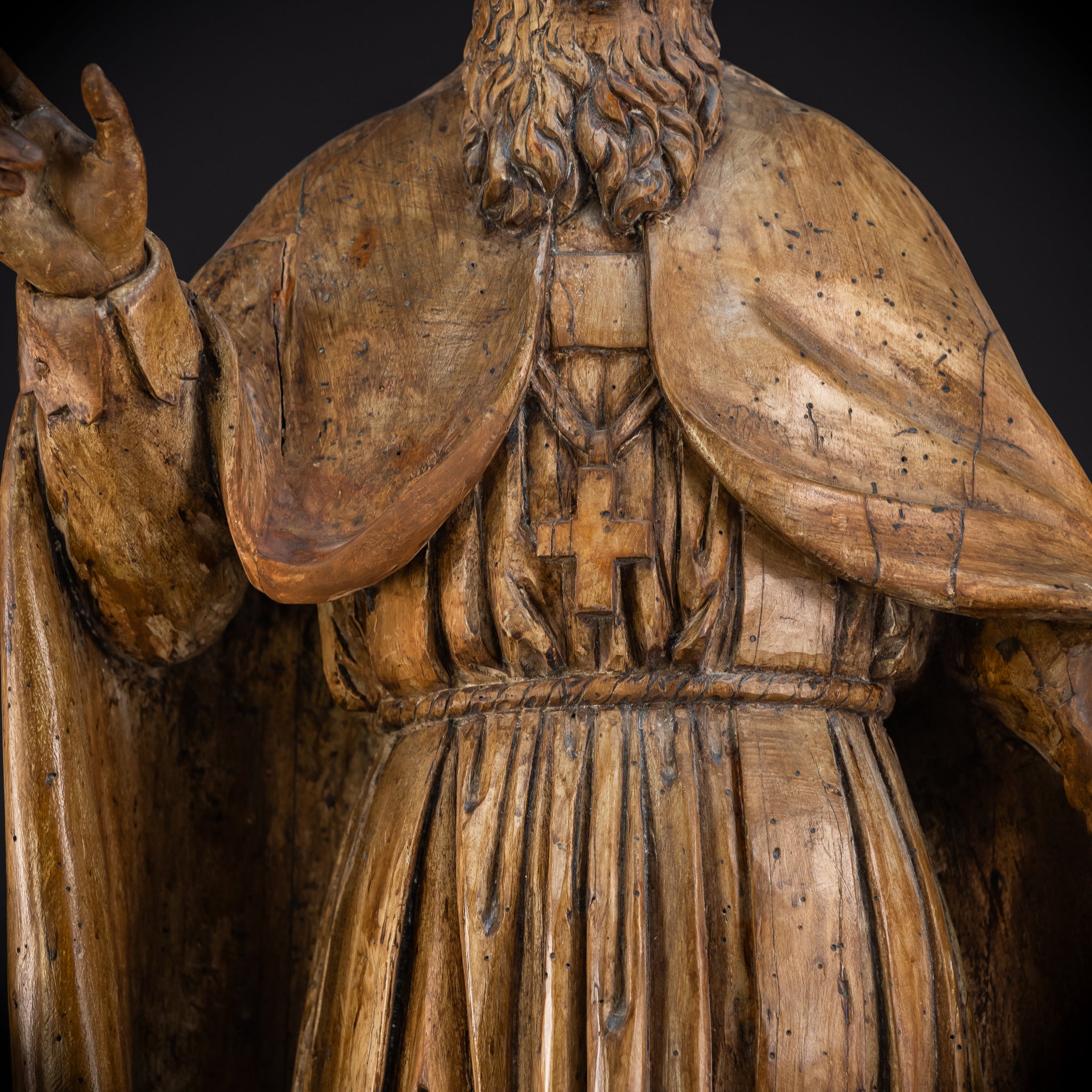 St Nicholas of Myra Wooden Statue 18th C