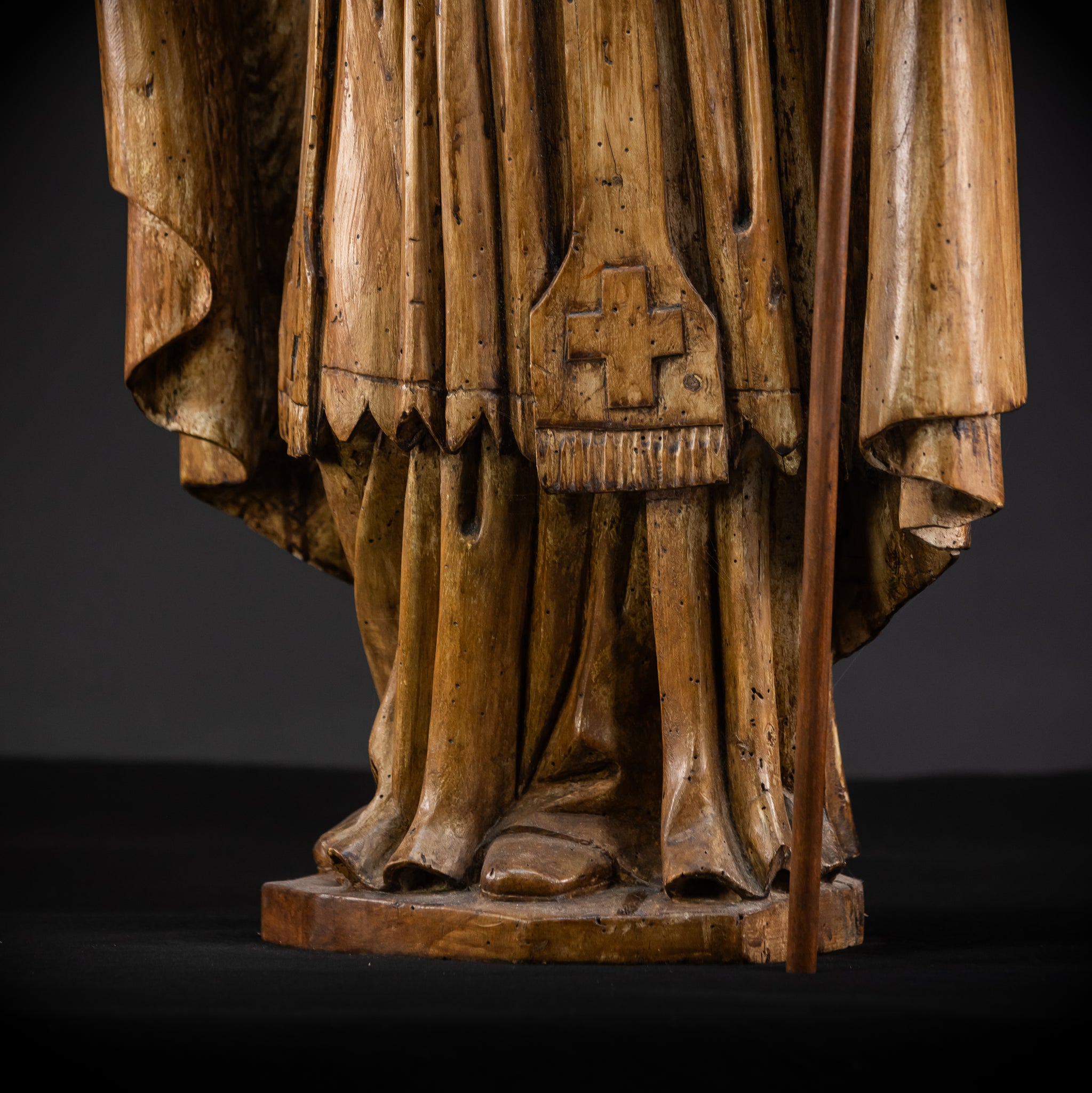 St Nicholas of Myra Wooden Statue 18th C