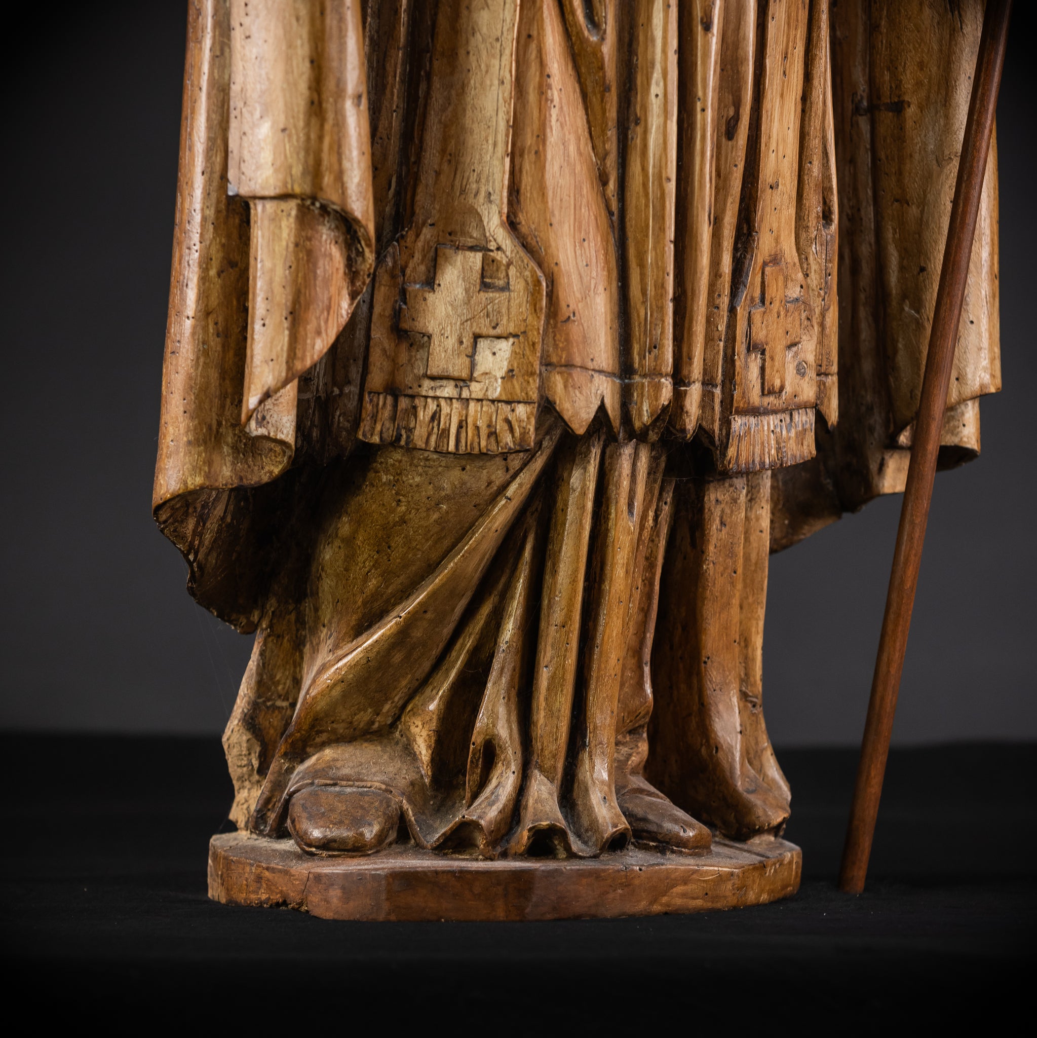 St Nicholas of Myra Wooden Statue 18th C