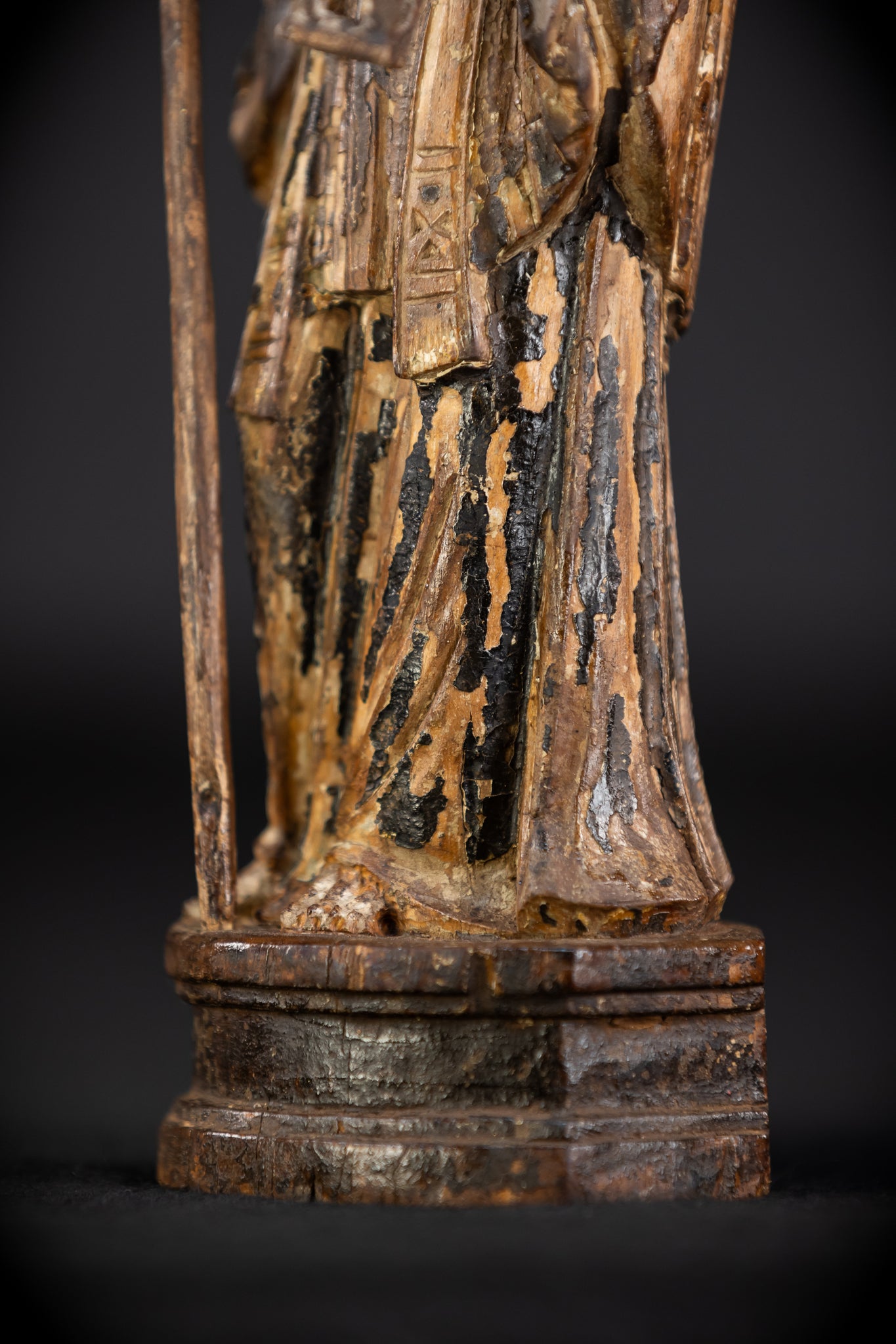 Memento Mori Wood Carving | 1700s Antique | 9.3" / 23.5 cm