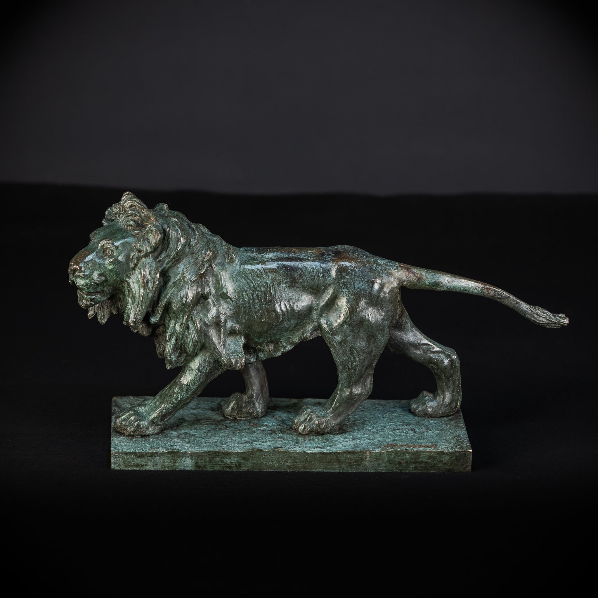 Bronze Lion Statue by Clovis-Edmond Masson | Antique