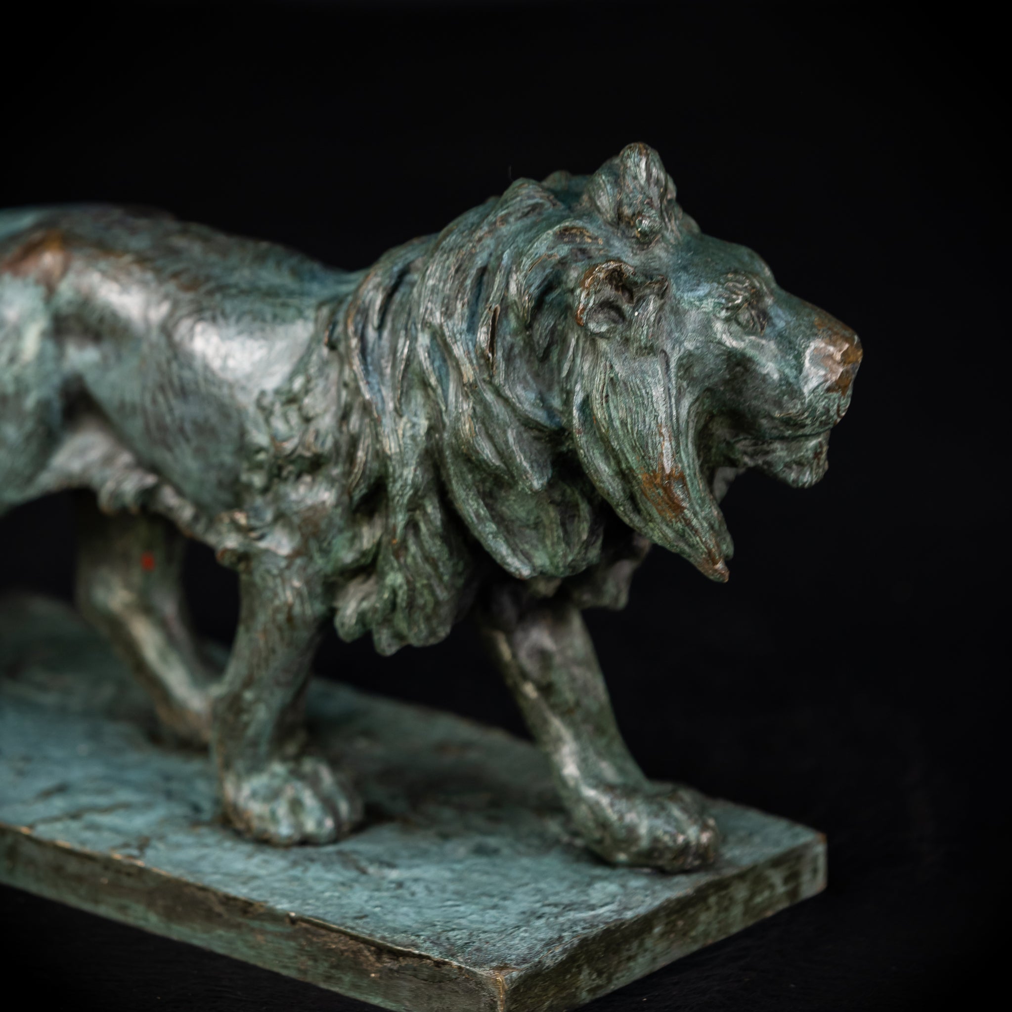 Bronze Lion Statue by Clovis-Edmond Masson | Antique