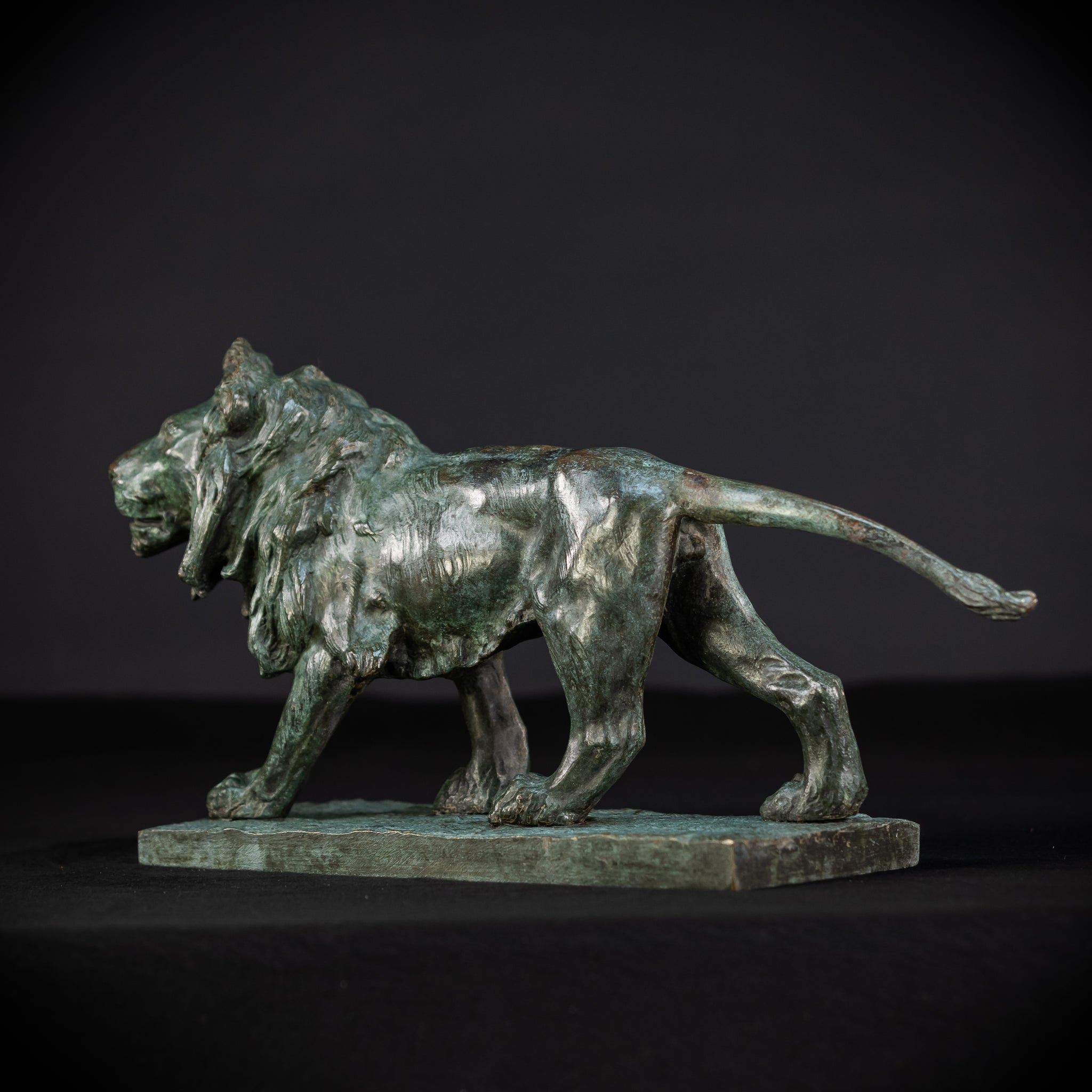 Bronze Lion Statue by Clovis-Edmond Masson | Antique