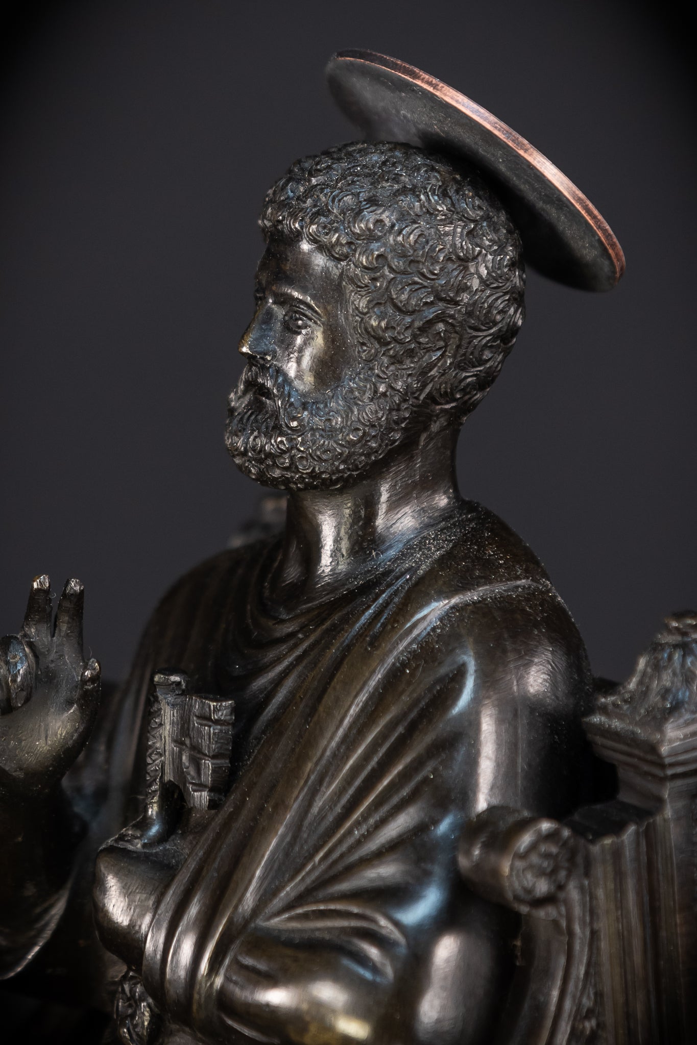 St Peter Bronze Statue | 1800s Antique