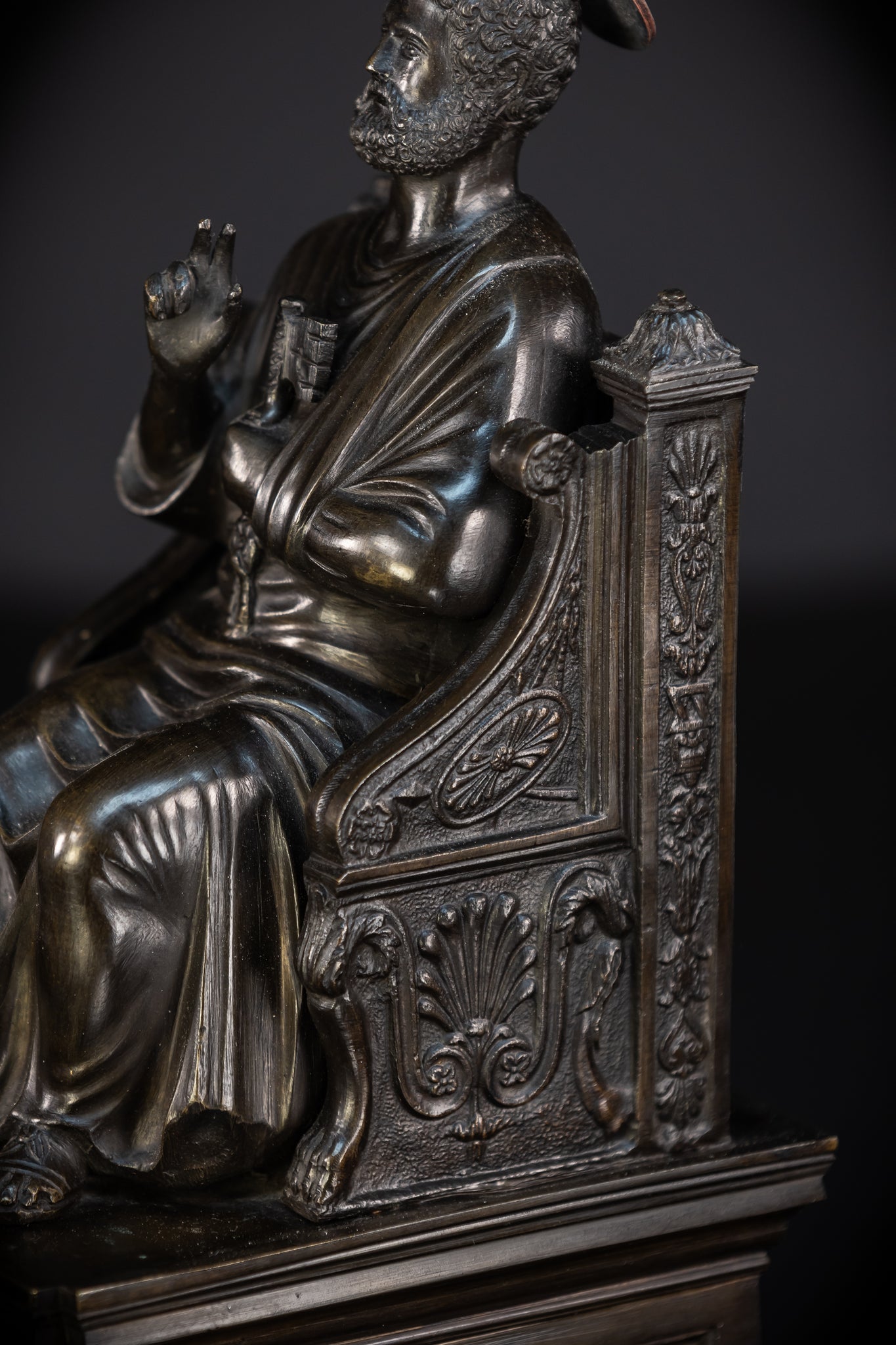 St Peter Bronze Statue | 1800s Antique