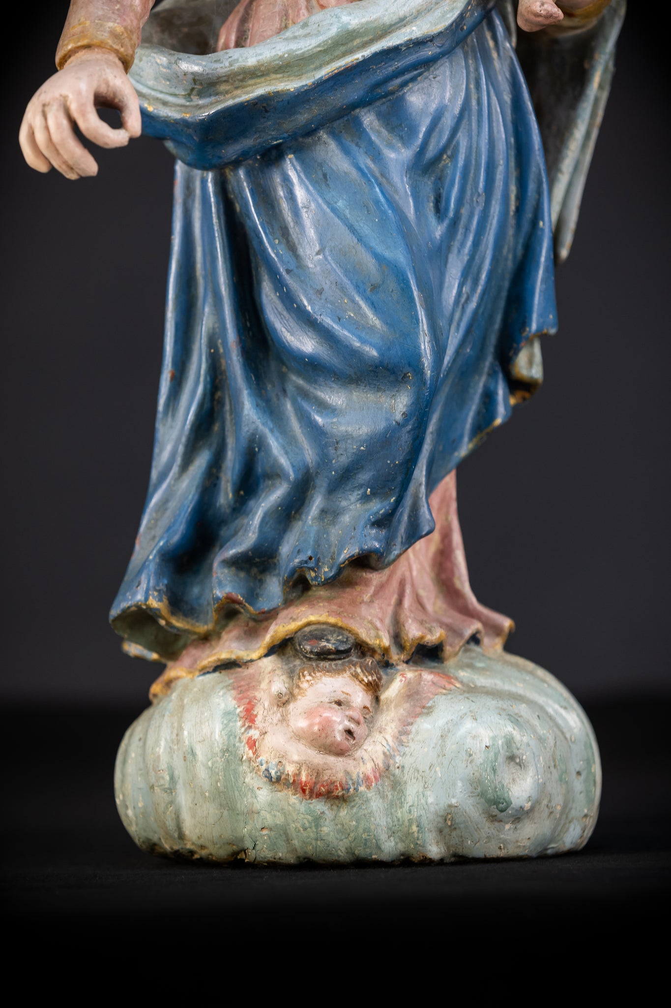 Virgin Mary Child Jesus | Baroque 1700s | 19.7”