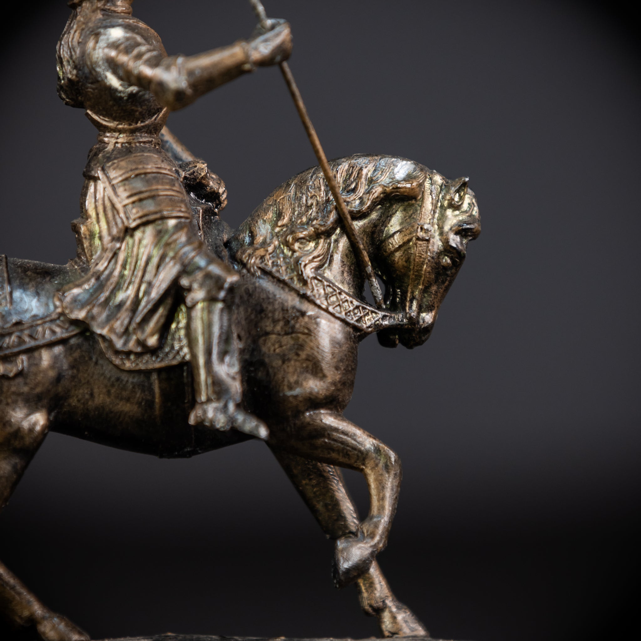 St Joan of Arc Bronzed Metal Statue | Antique