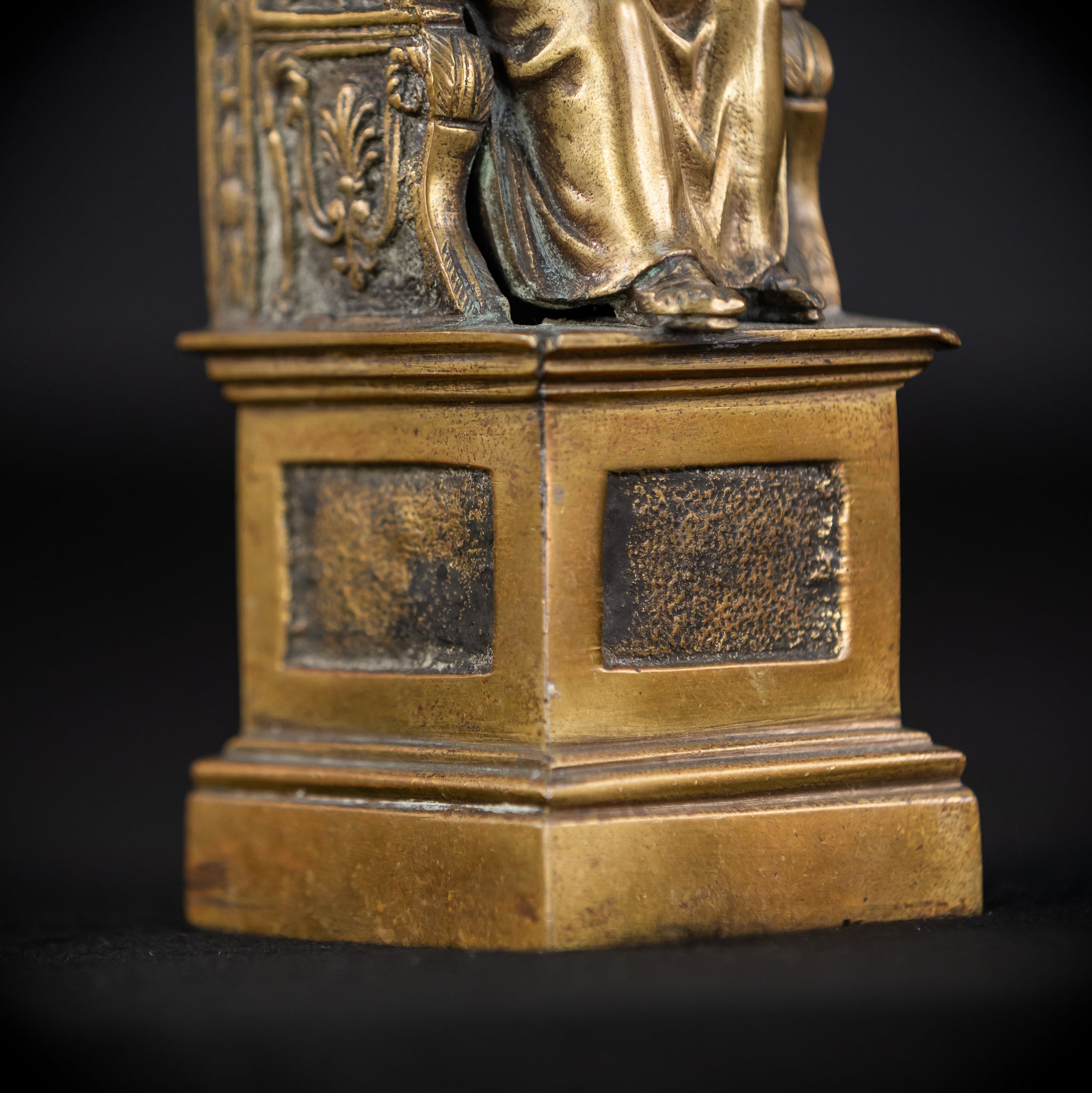 St Peter Bronze Statue | 1800s Antique | 7.1" / 18 cm