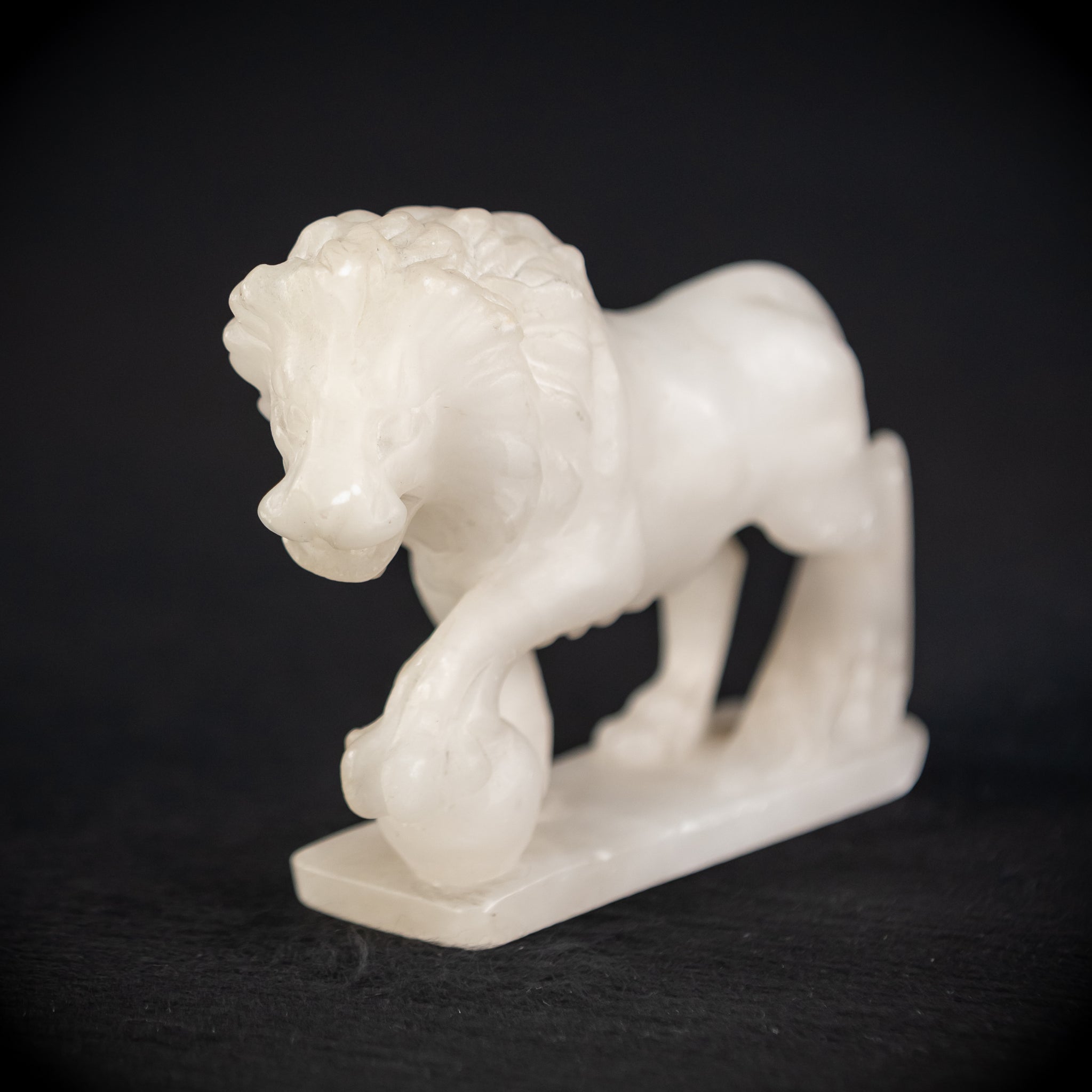 Alabaster Lion Statue | Antique 1700s