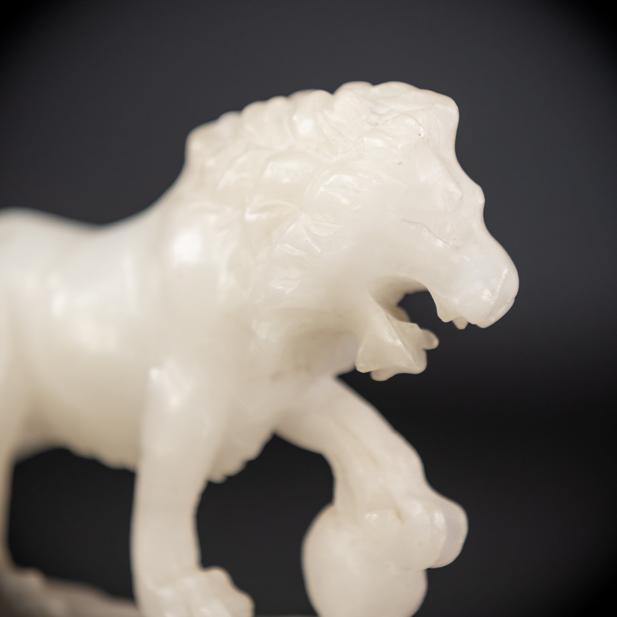 Alabaster Lion Statue | Antique 1700s