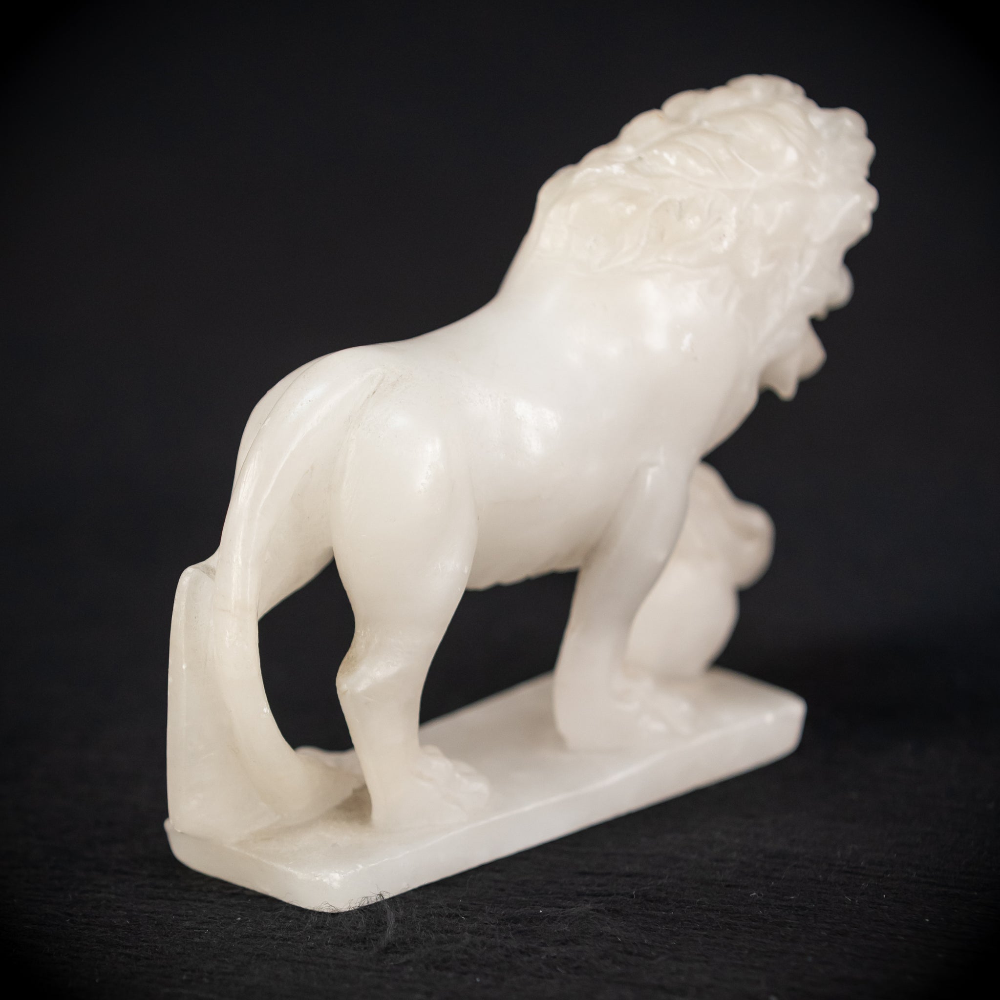 Alabaster Lion Statue | Antique 1700s