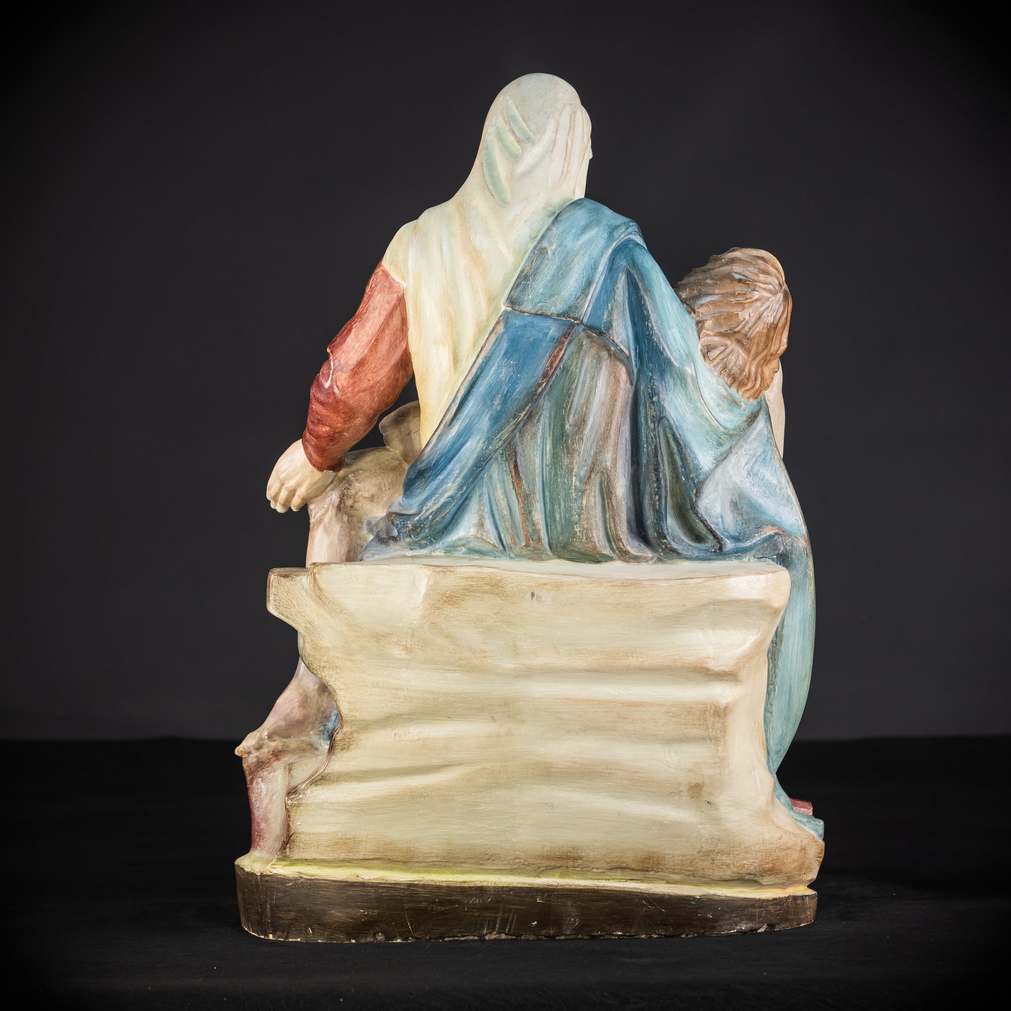 Pieta Wood Carving Sculpture | Vintage Mid 1900s