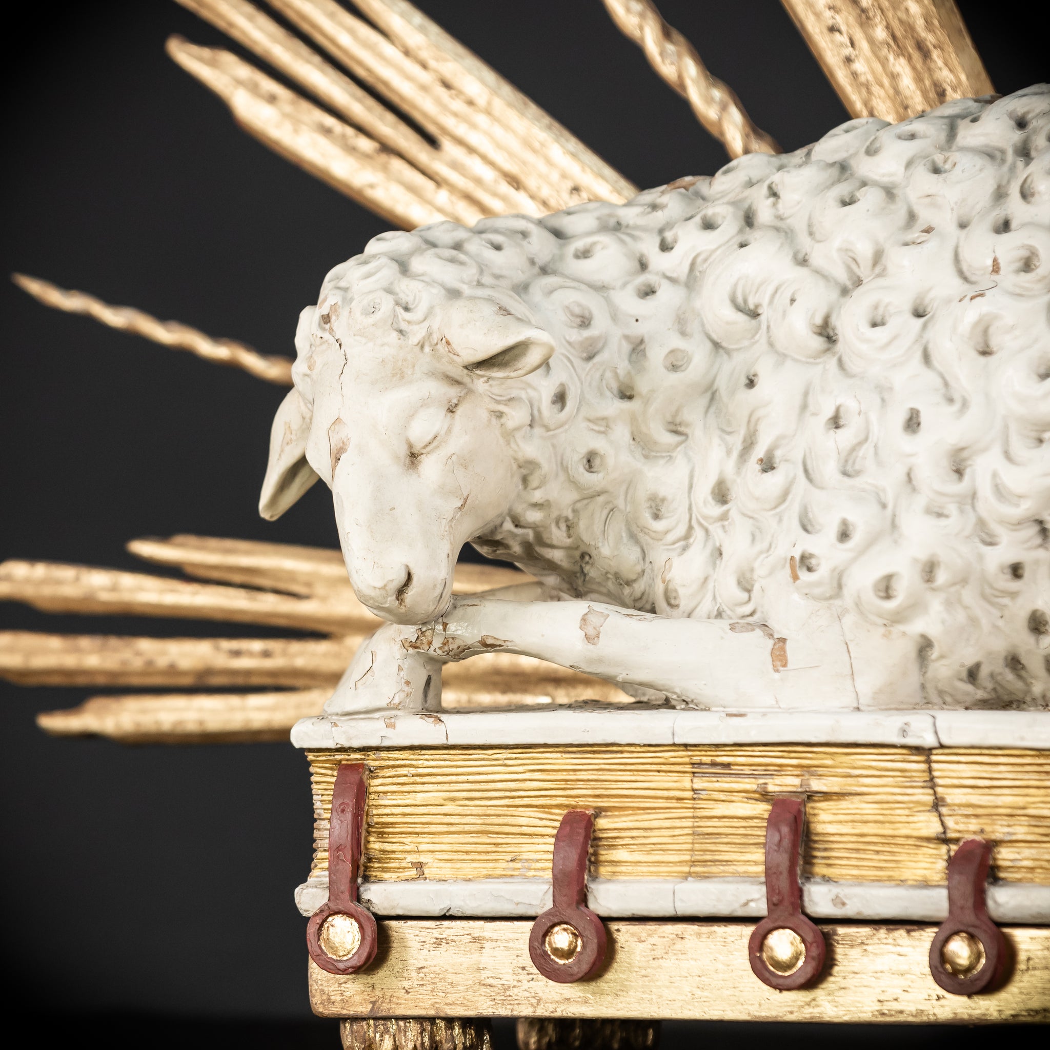 XL Lamb of God Sculpture | 1800s Antique