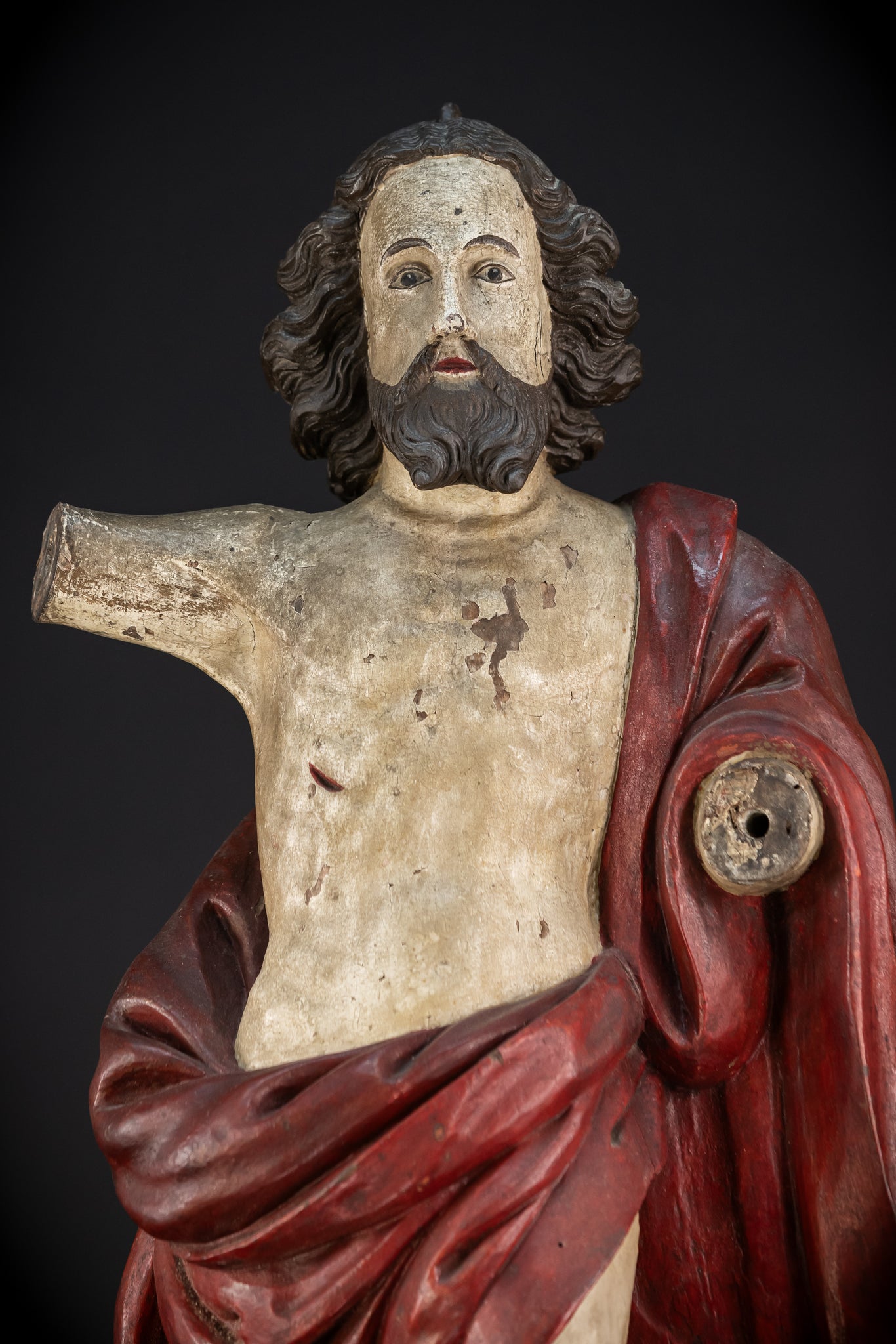 Ressurection of Jesus Wood | 1700s Antique | 28.3"