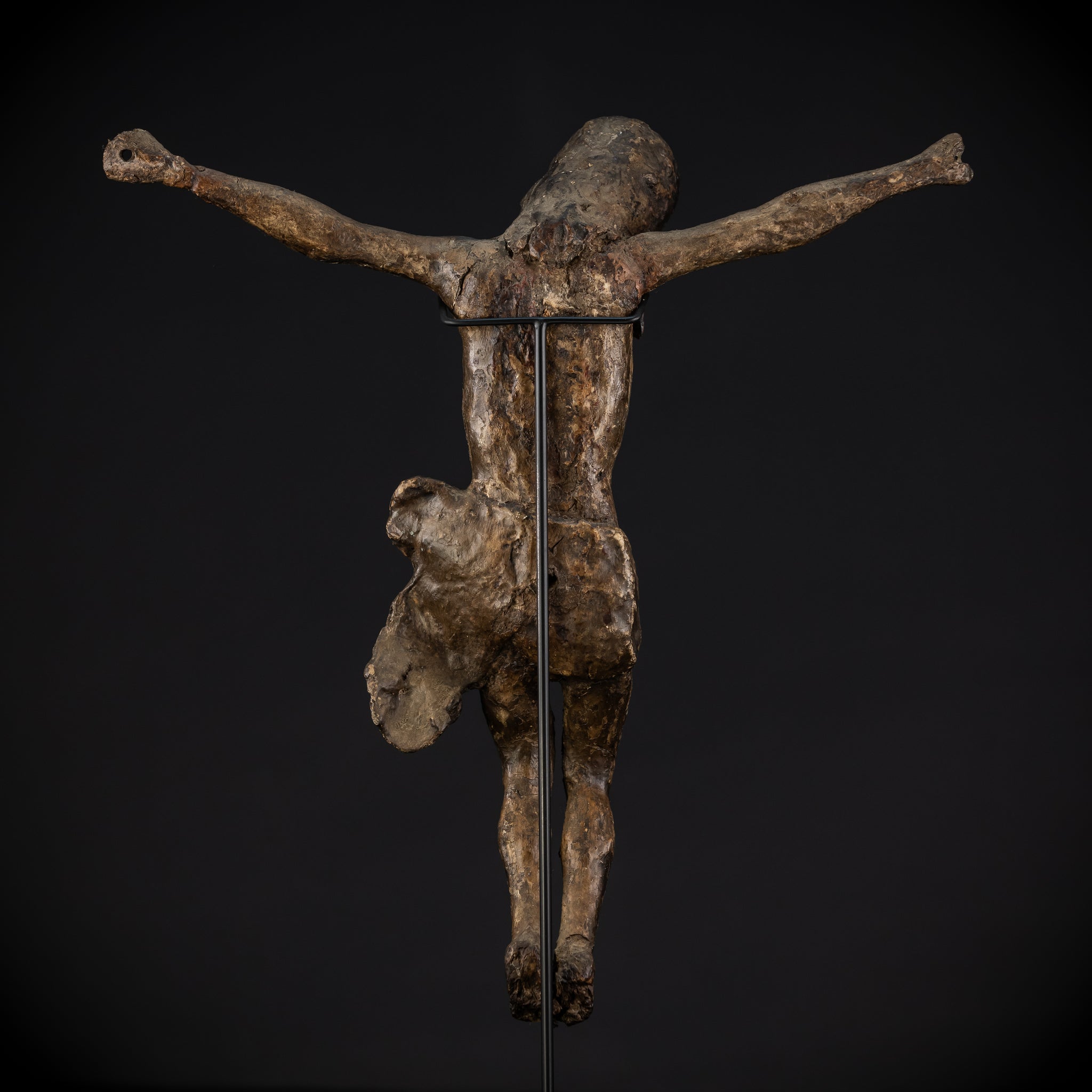 Corpus Christi Sculpture | 1500s Antique Wax Textile | 15.4"