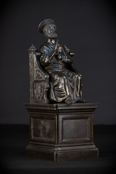 St Peter Bronze Statue | 1800s Antique