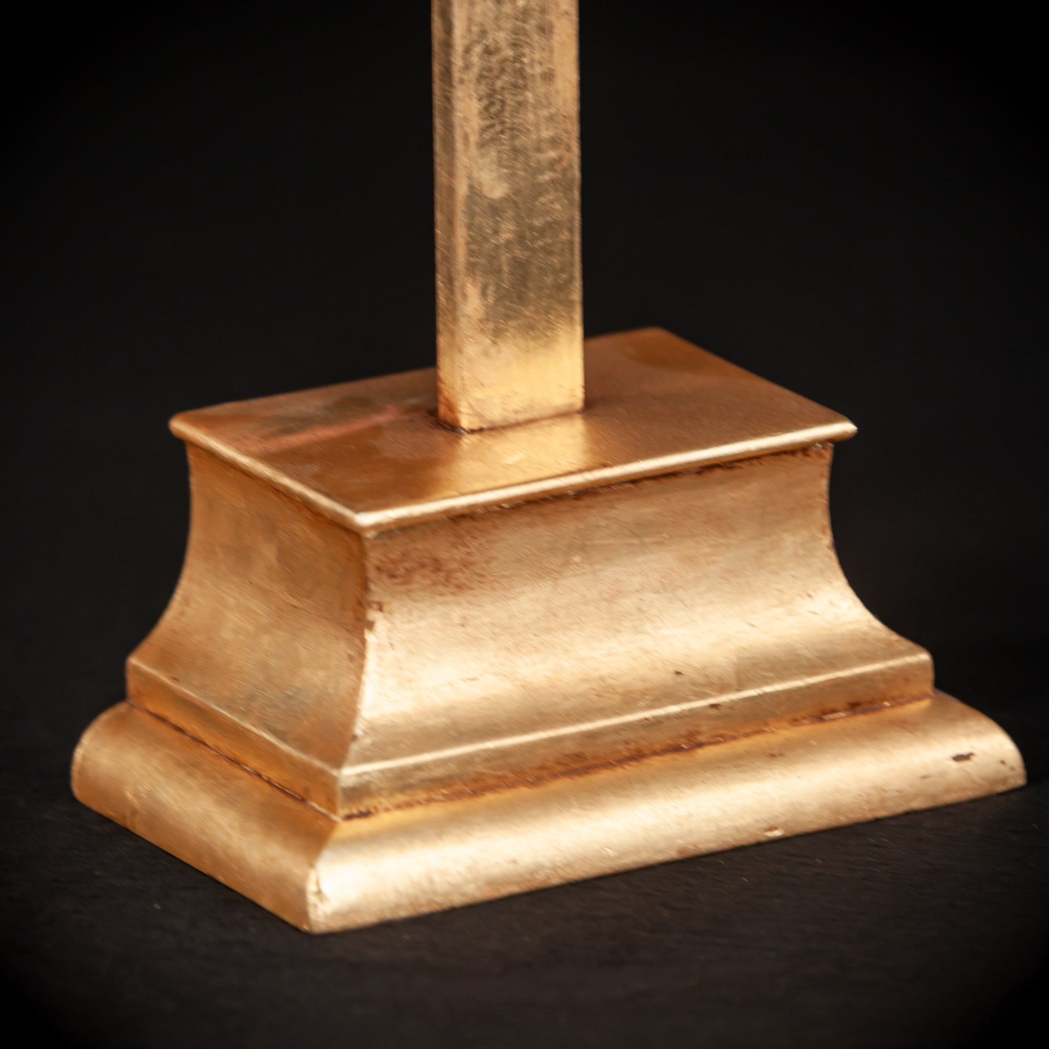 Standing Wood Cross | Gilded Corpus Christi  22.6"