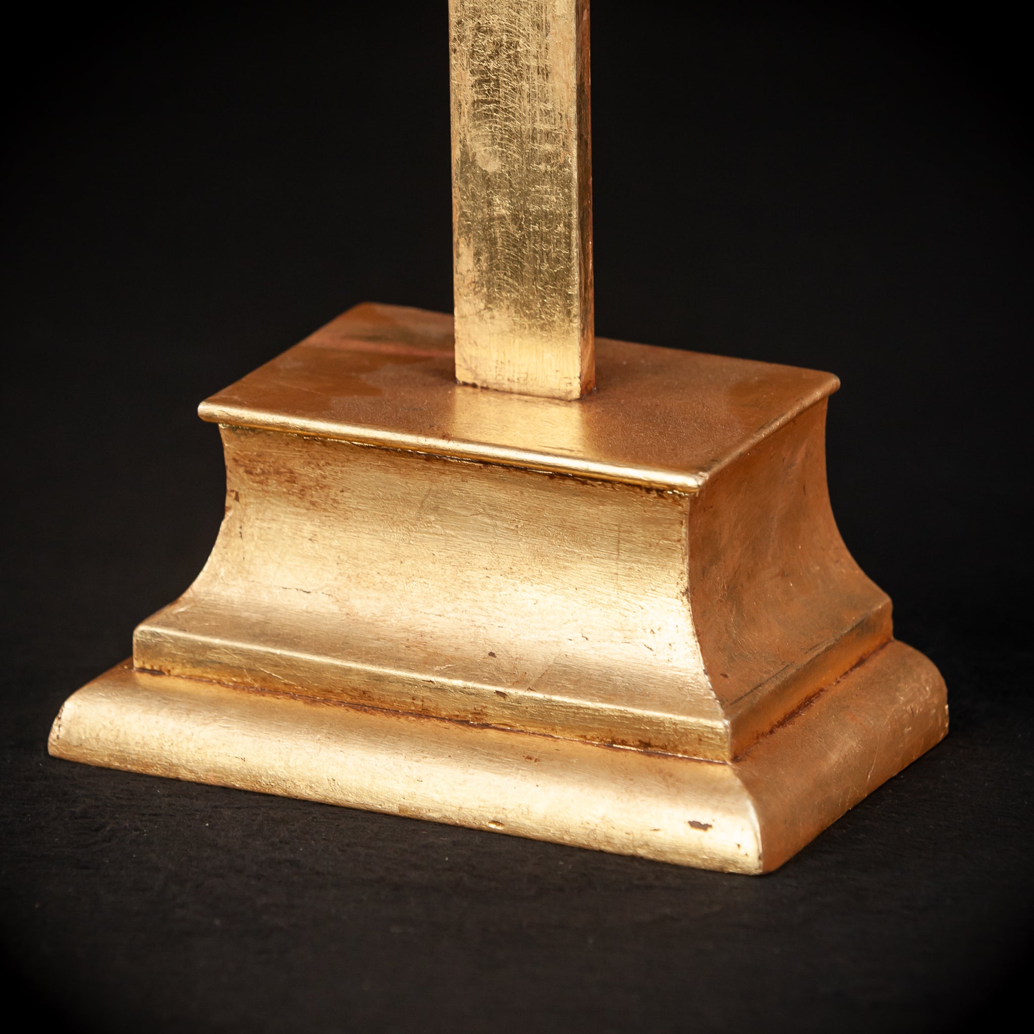 Standing Wood Cross | Gilded Corpus Christi  22.6"